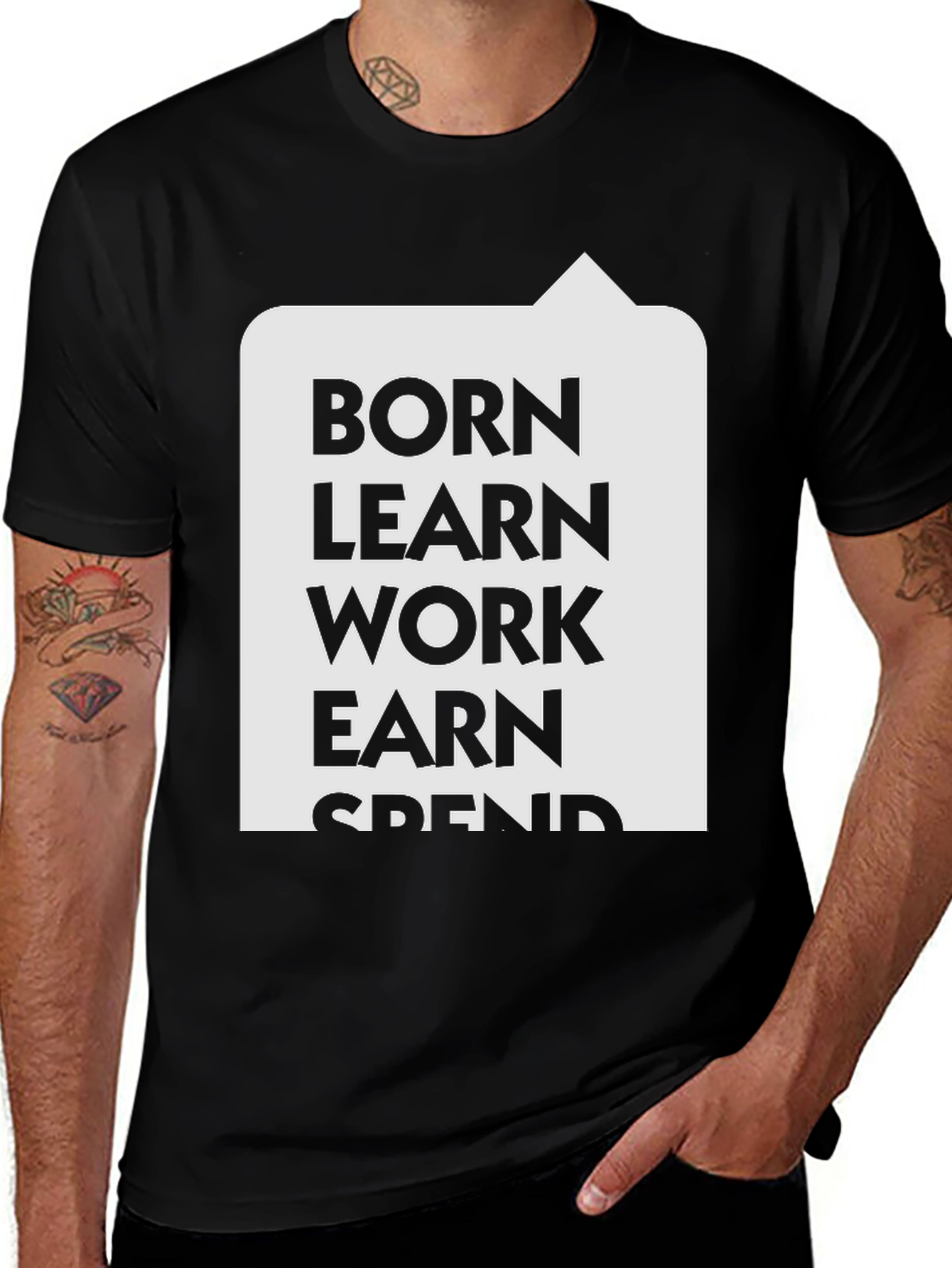 Born Learn Work Earn T-Shirt