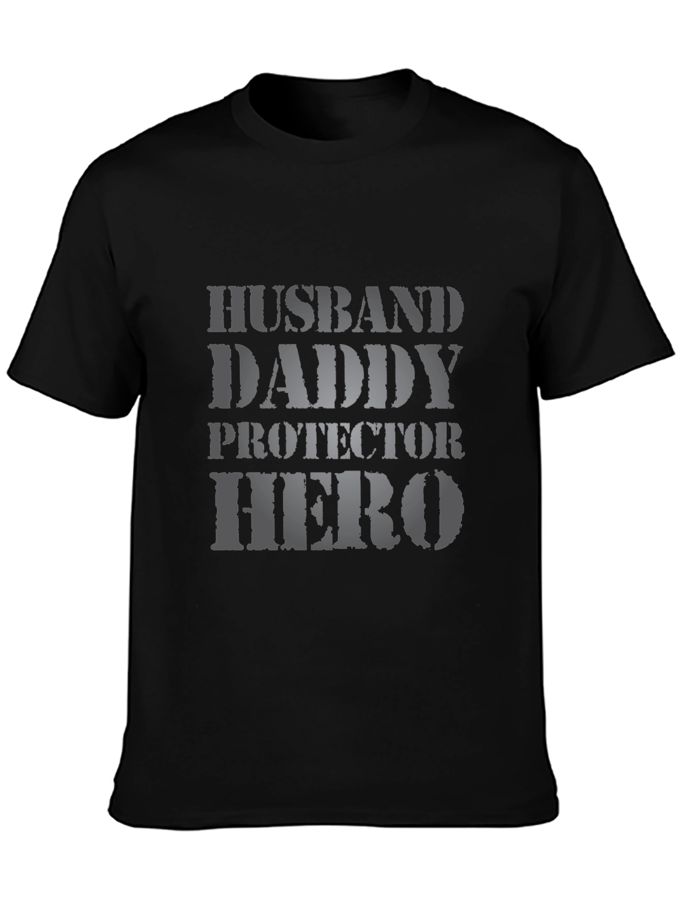Husband Daddy Hero Graphic Tee - Black