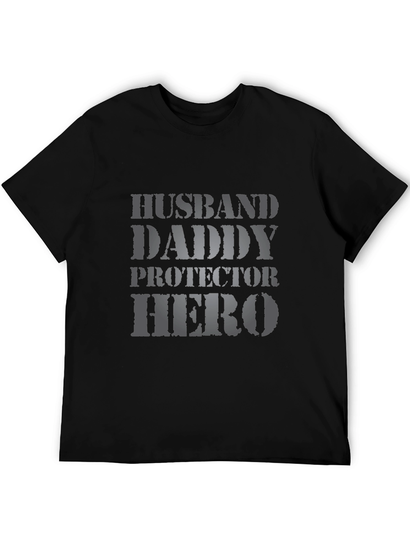 Husband Daddy Hero Graphic Tee - Black