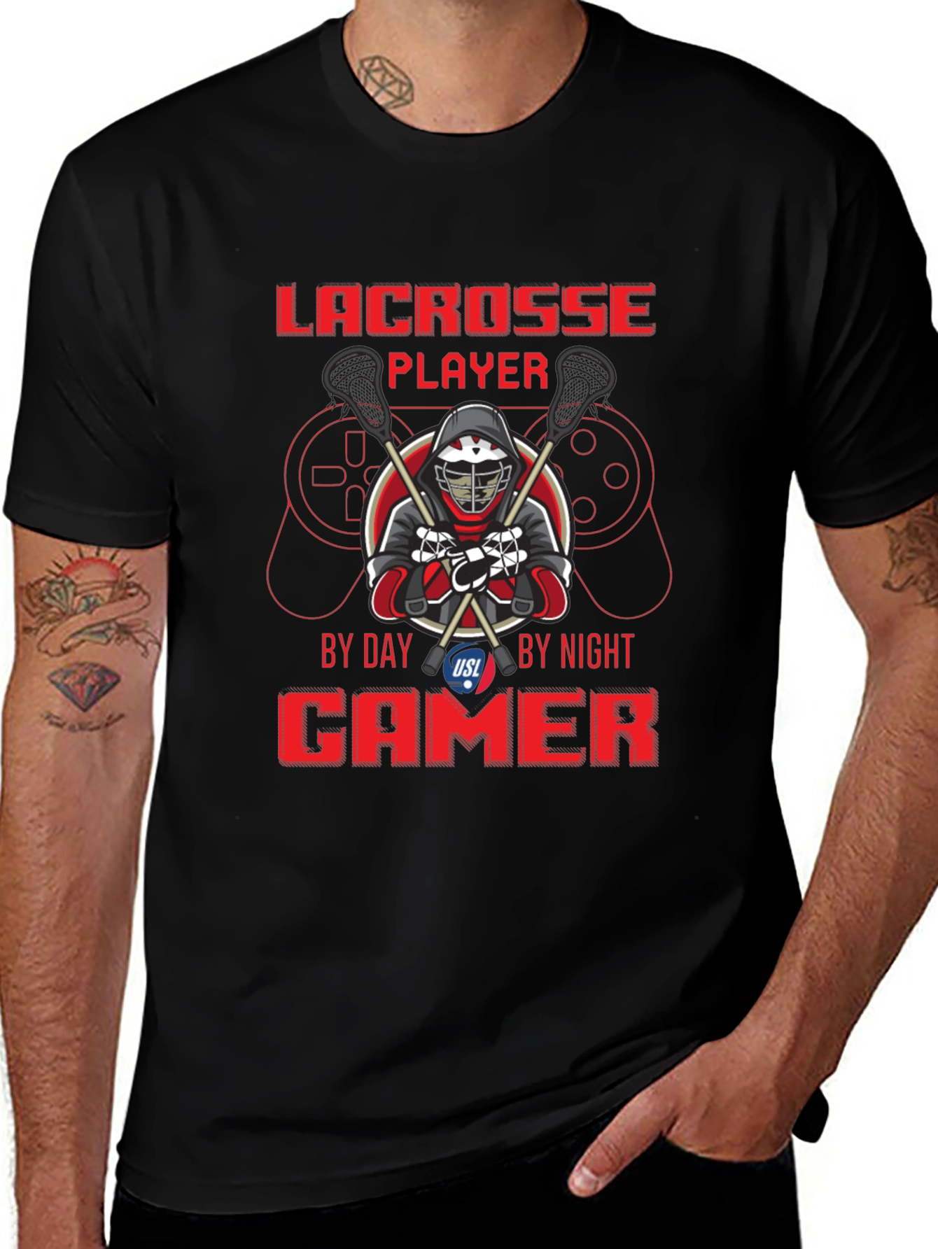 Lacrosse Player Gamer T-Shirt
