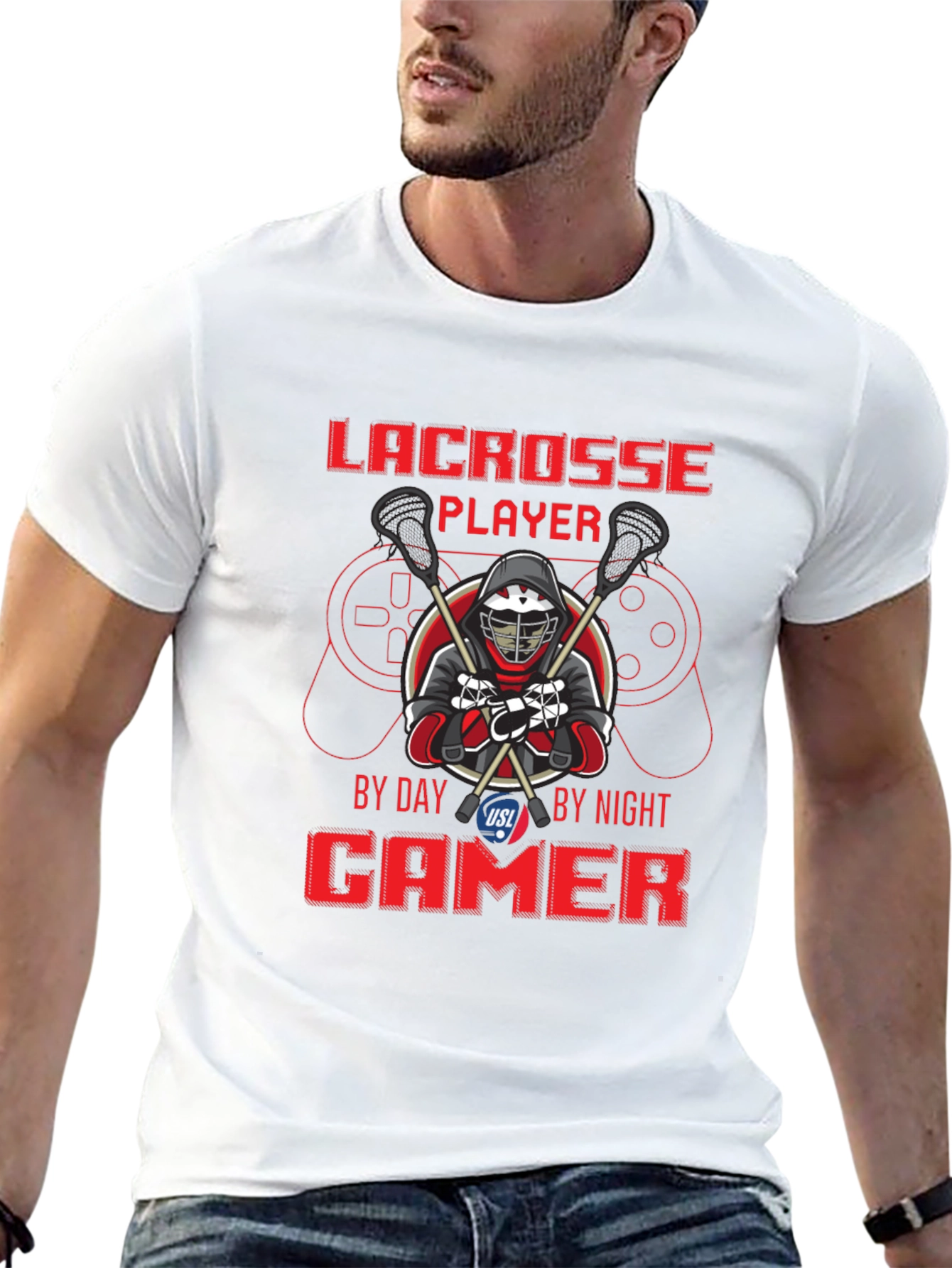 Lacrosse Player Gamer T-Shirt