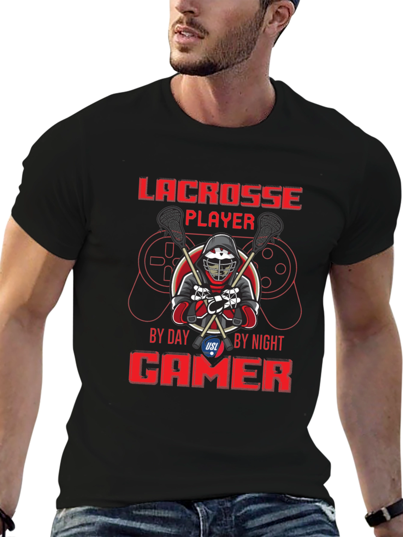 Lacrosse Player Gamer T-Shirt