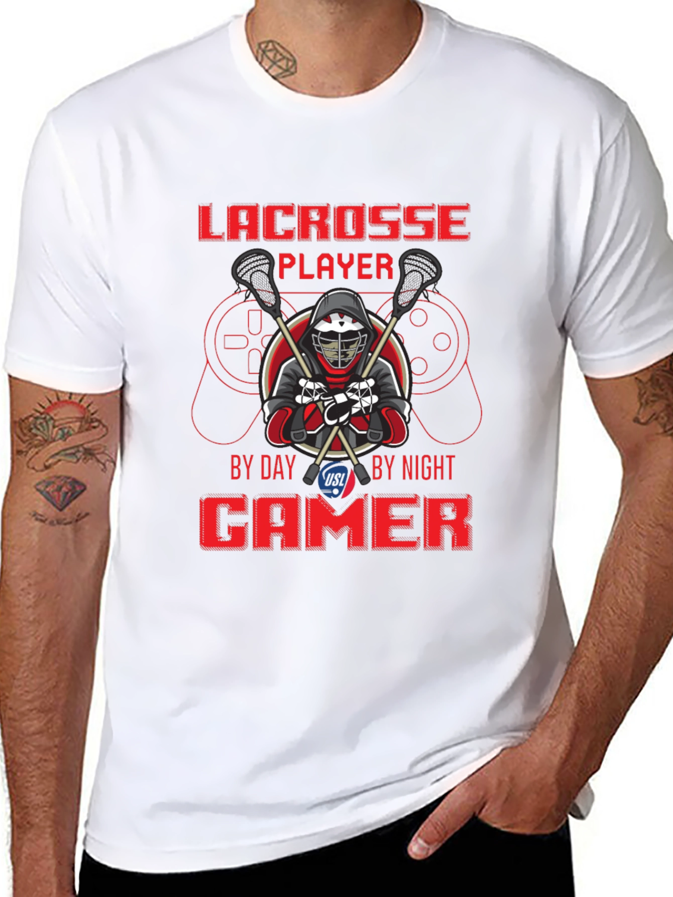 Lacrosse Player Gamer T-Shirt