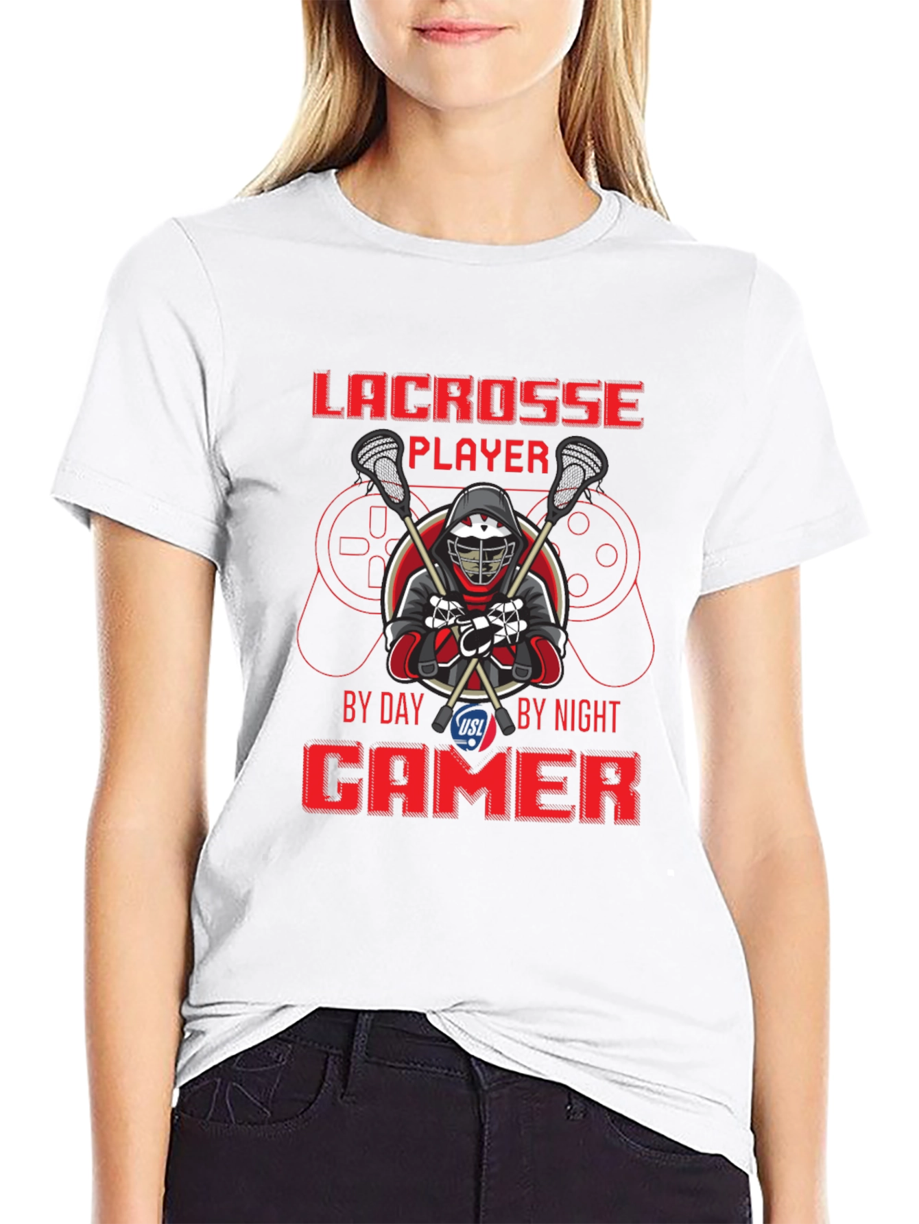 Lacrosse Player Gamer T-Shirt