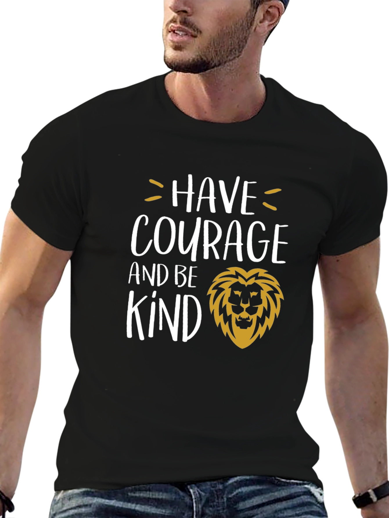 Have Courage and Be Kind Lion Graphic Tee