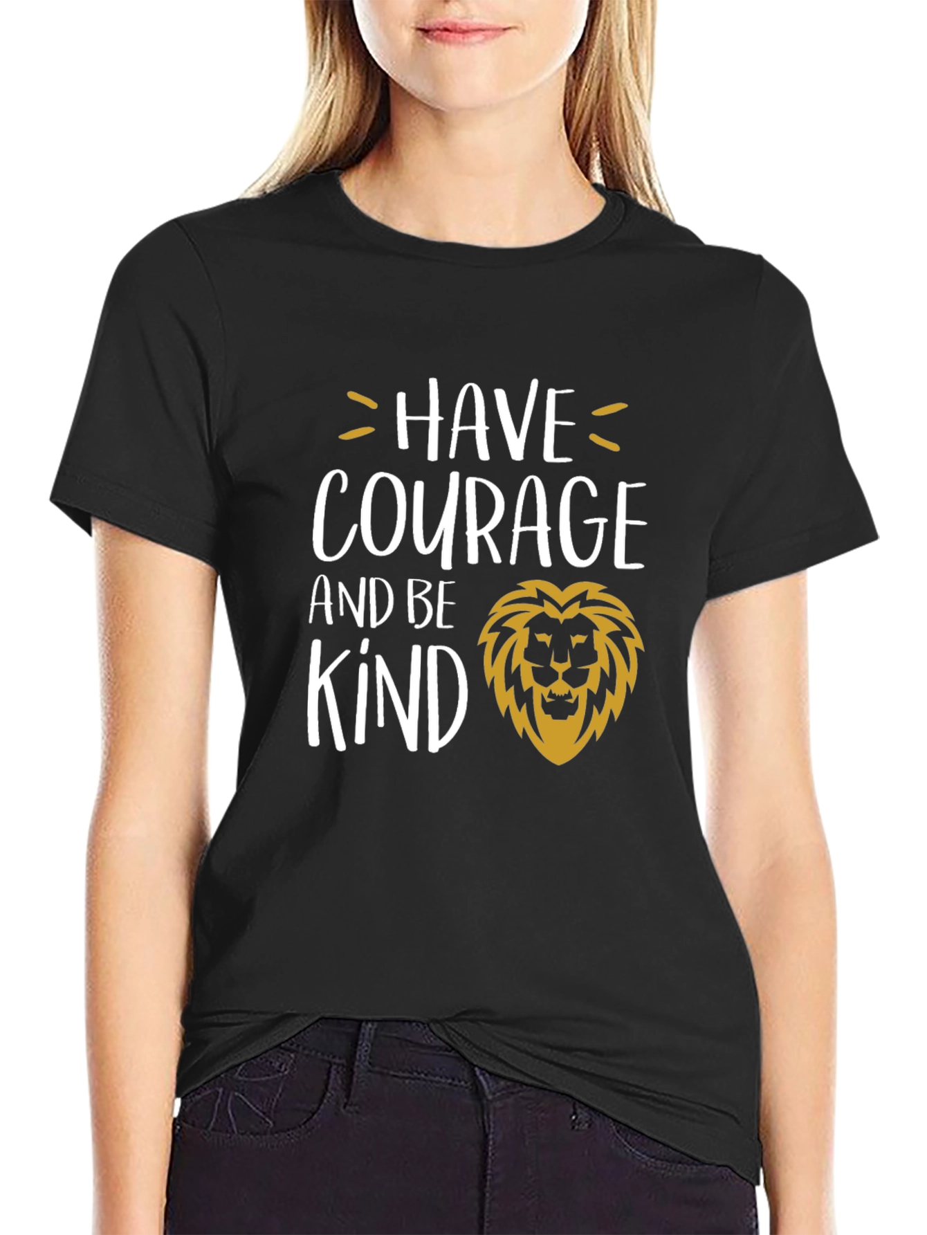 Have Courage and Be Kind Lion Graphic Tee