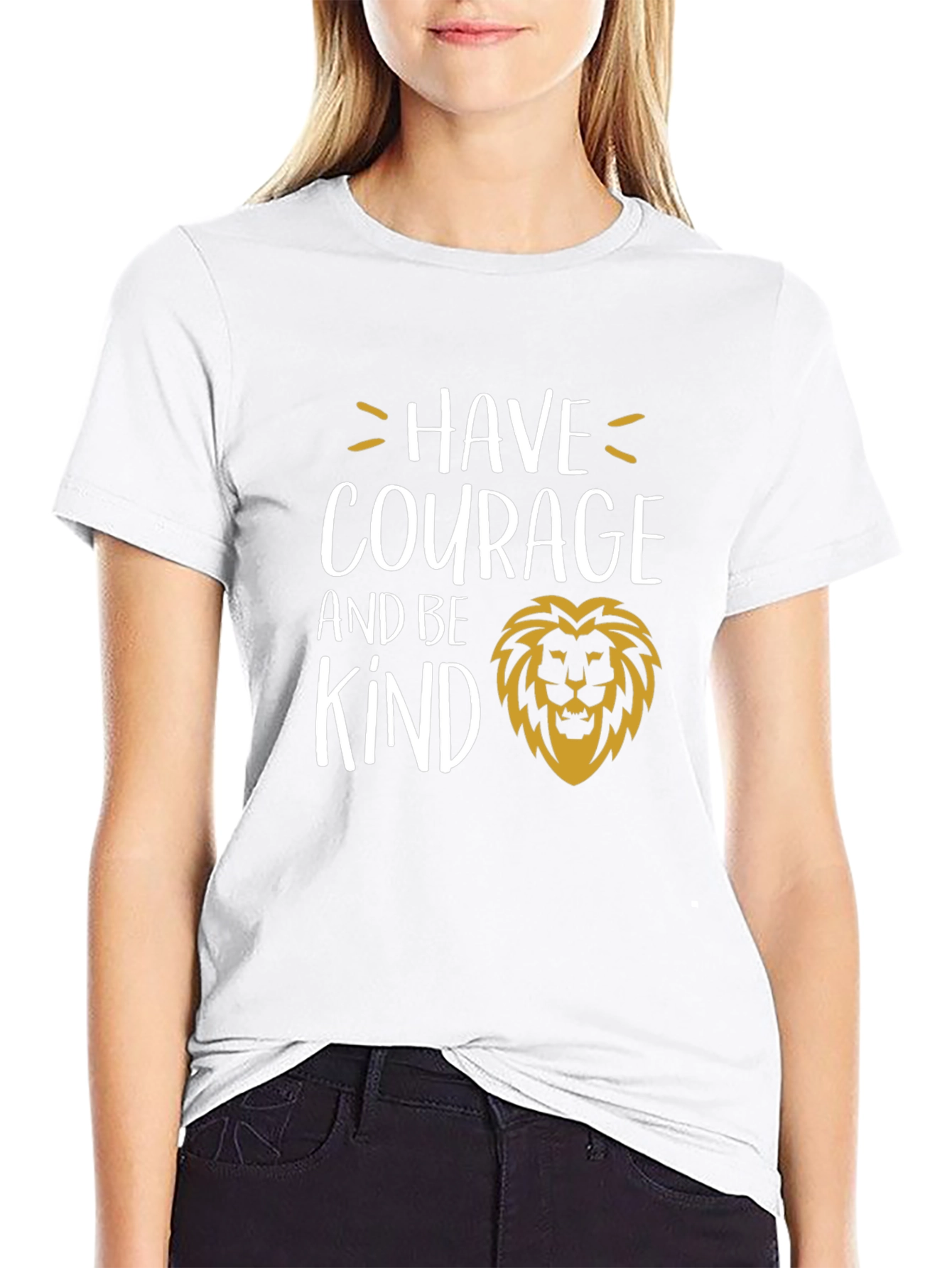 Have Courage and Be Kind Lion Graphic Tee