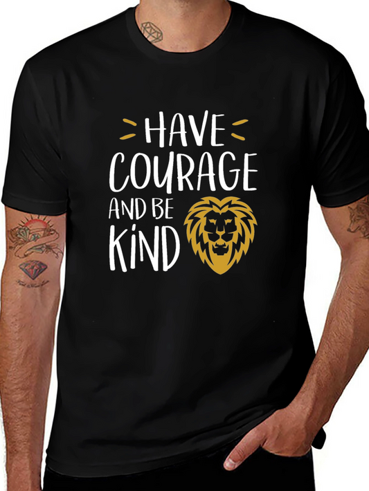 Have Courage and Be Kind Lion Graphic Tee