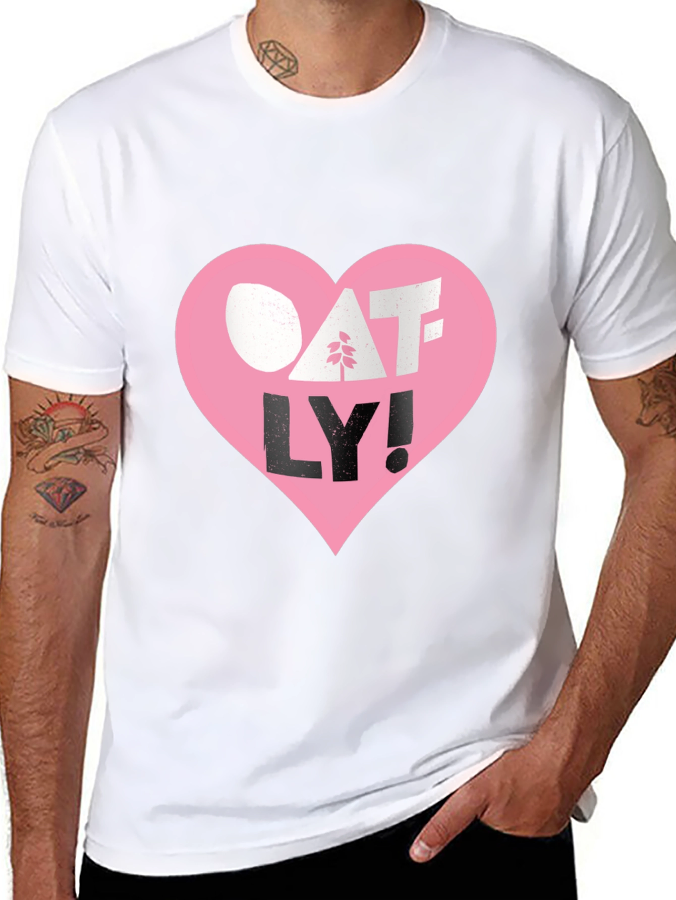 Oatly Heart T-Shirt - Vegan Milk Tee