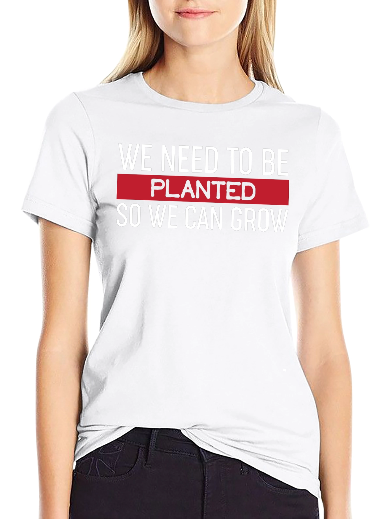 Planted to Grow T-Shirt - Motivational Black Tee