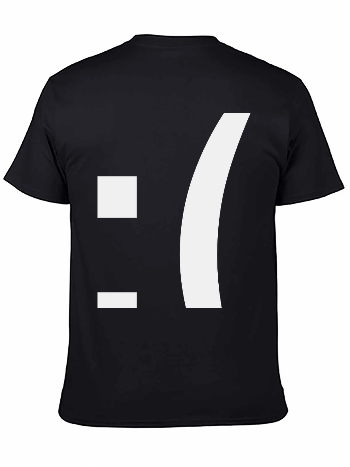 Sad Emoticon T-Shirt - Black