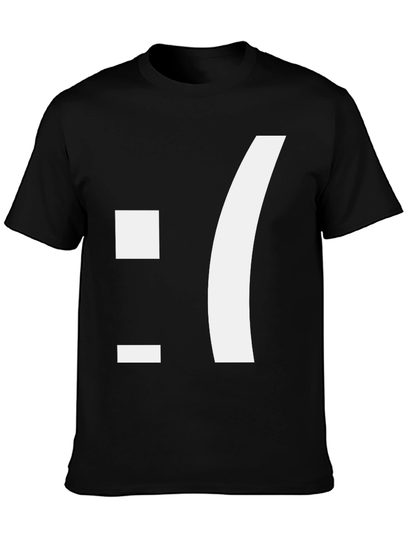 Sad Emoticon T-Shirt - Black