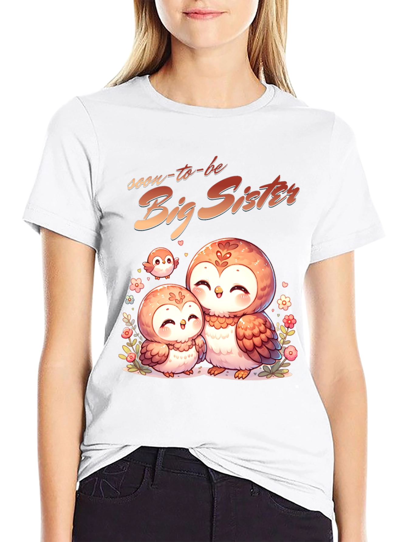 Soon-to-be Big Sister Owl Graphic Tee