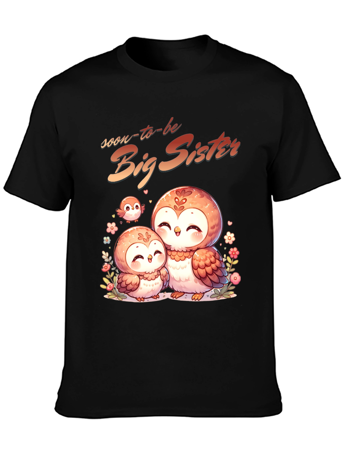 Soon-to-be Big Sister Owl Graphic Tee