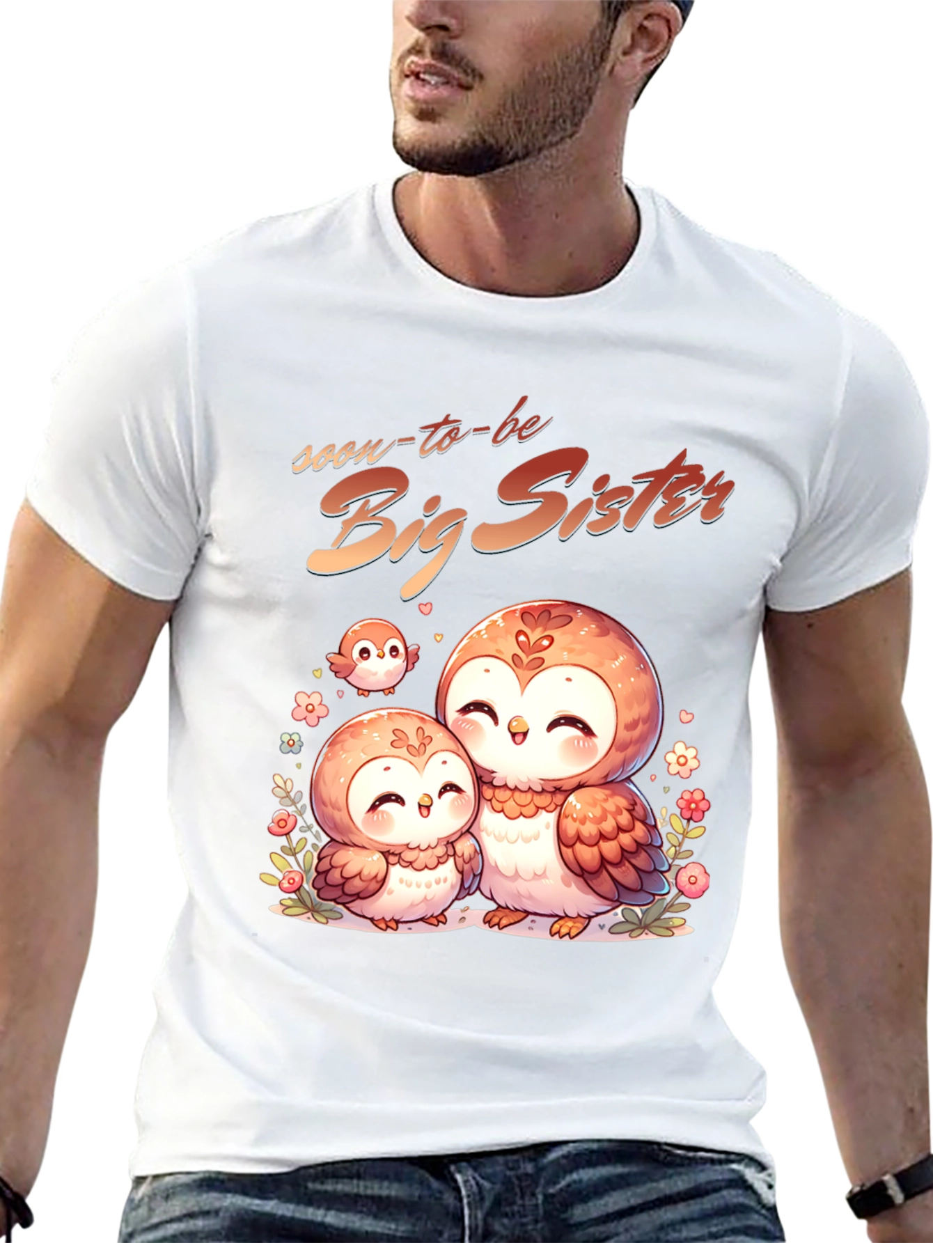 Soon-to-be Big Sister Owl Graphic Tee