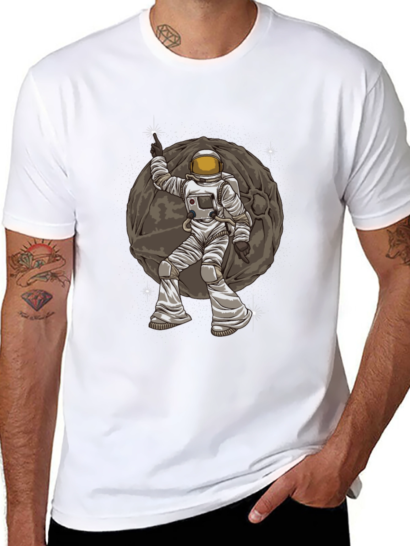 Astronaut Moonwalk Graphic T-Shirt - Space Lovers Tee