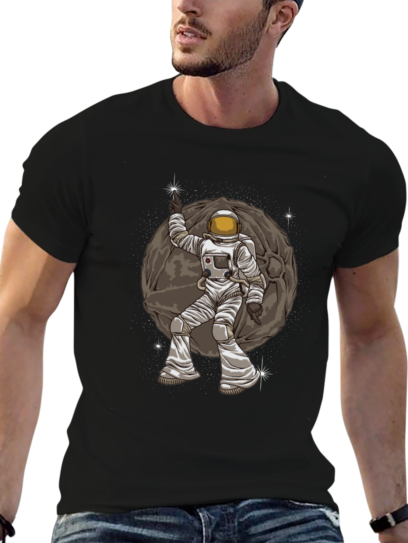 Astronaut Moonwalk Graphic T-Shirt - Space Lovers Tee