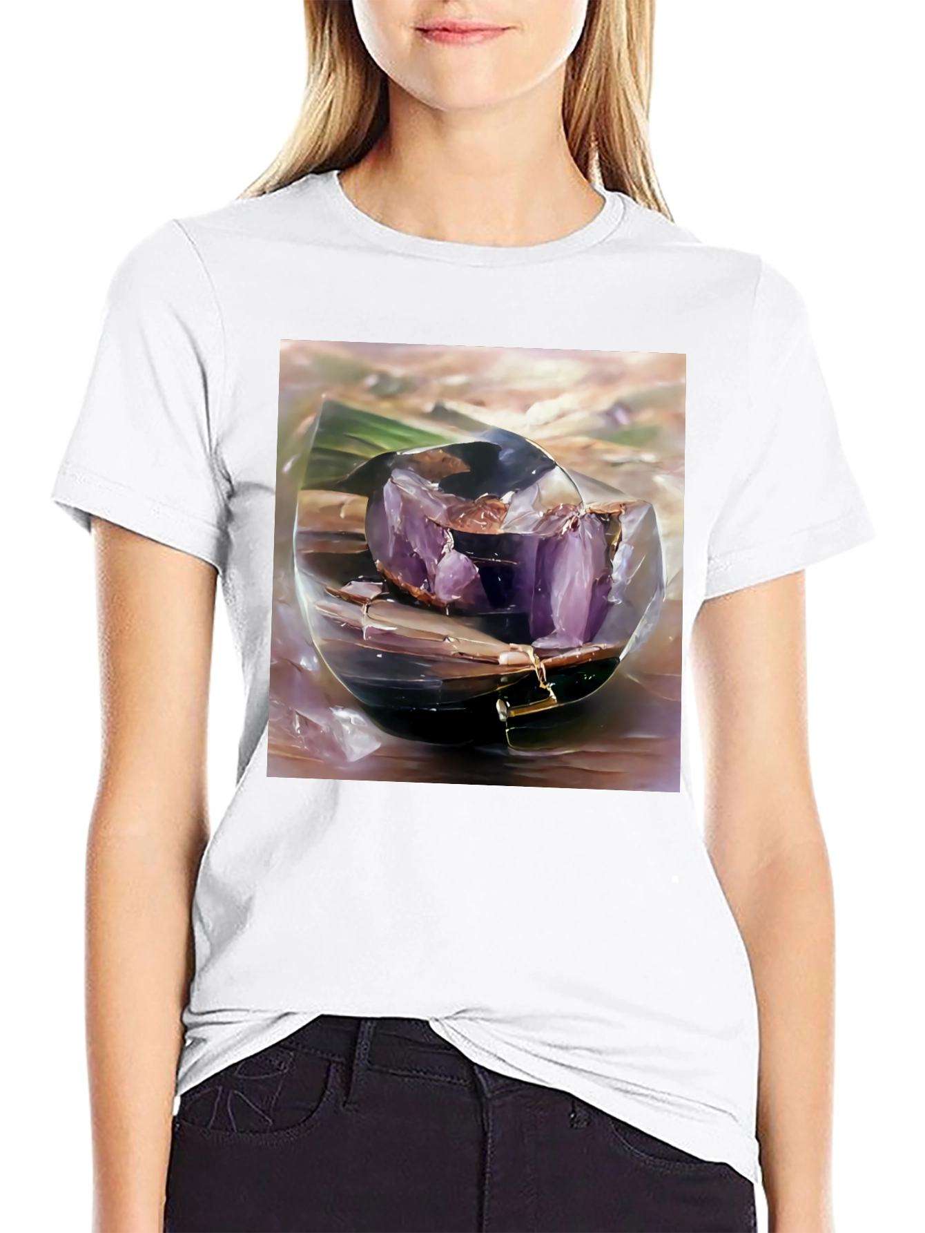 Amethyst Geode T-Shirt - Unique Crystal Design Tee