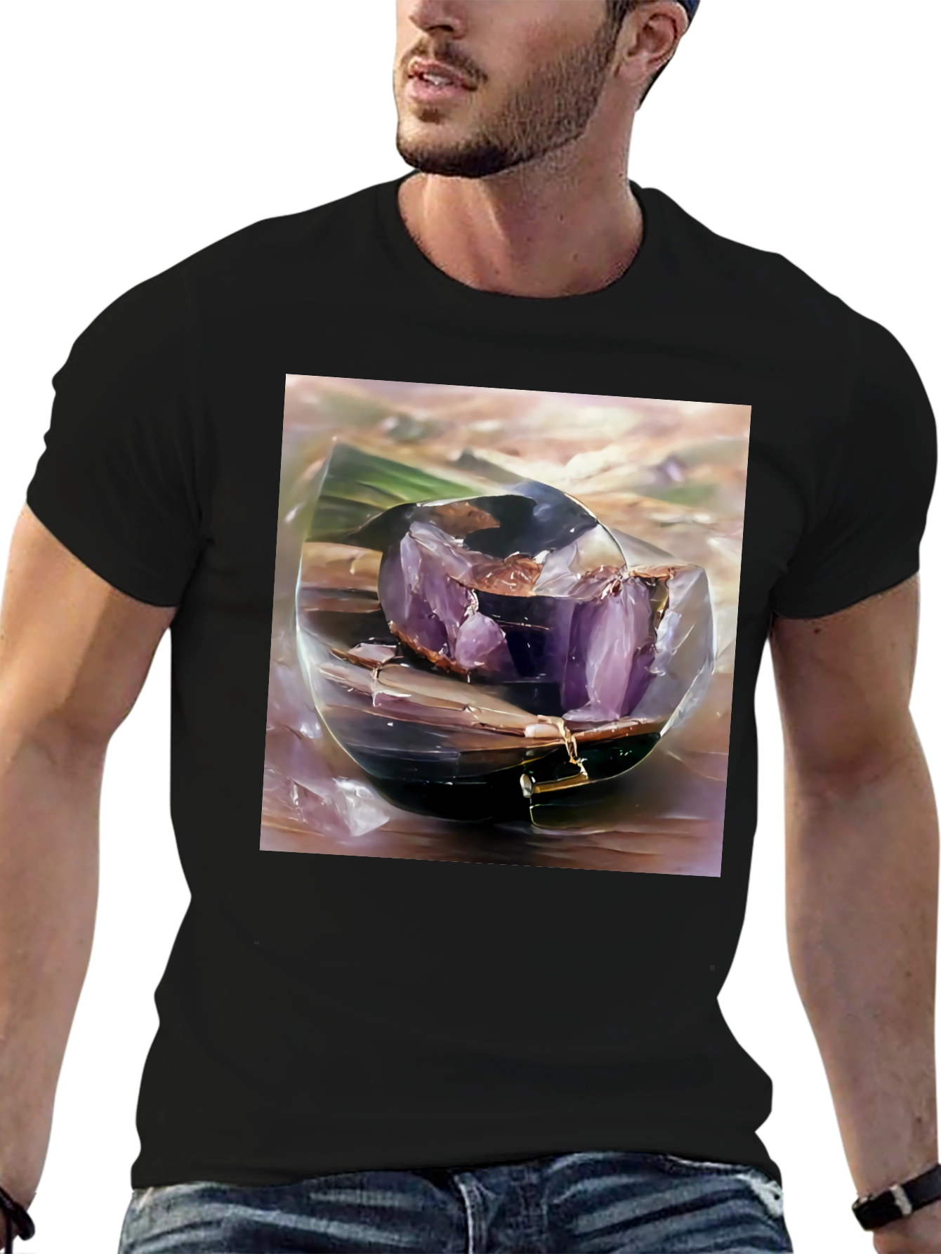 Amethyst Geode T-Shirt - Unique Crystal Design Tee