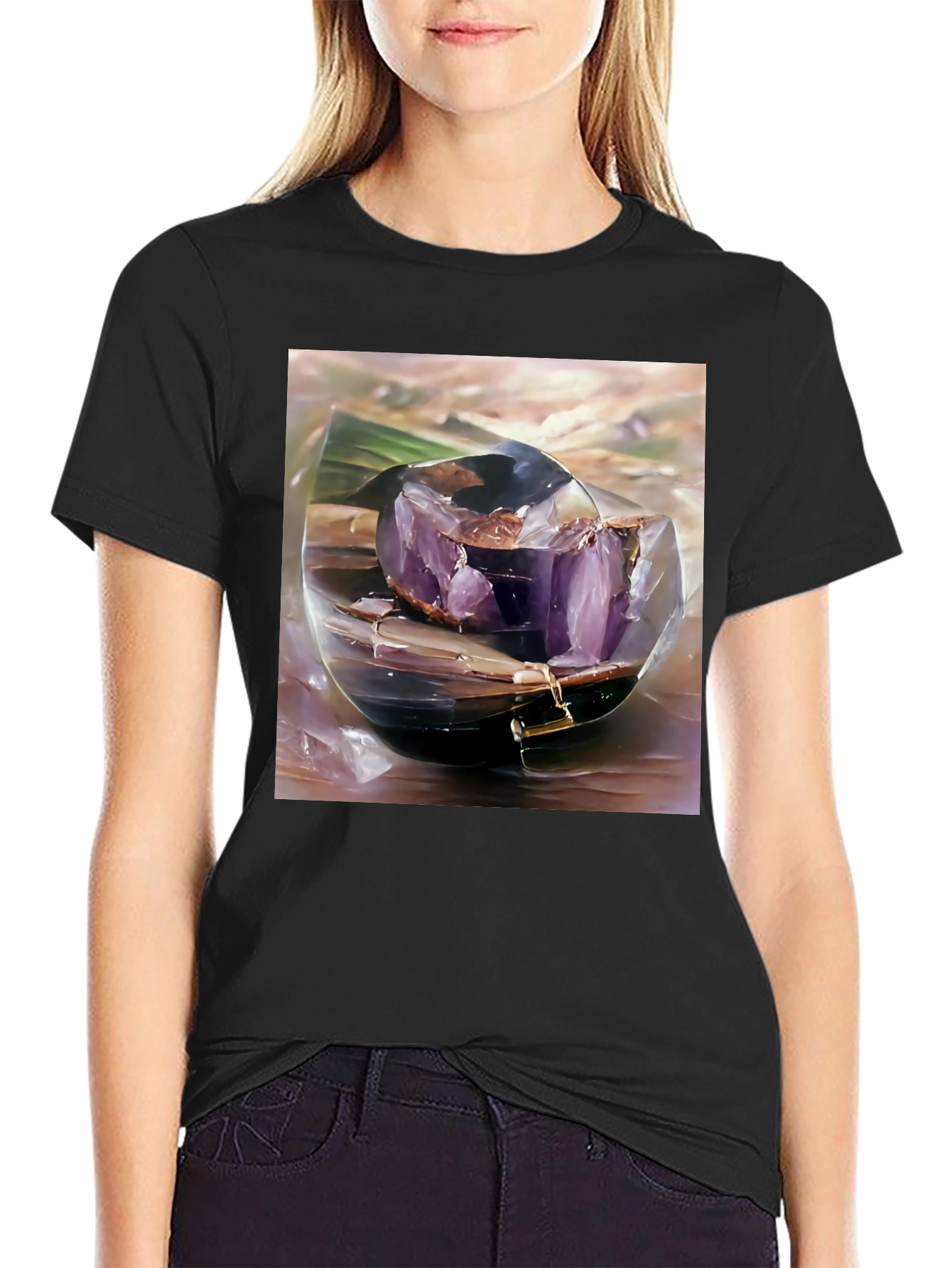 Amethyst Geode T-Shirt - Unique Crystal Design Tee