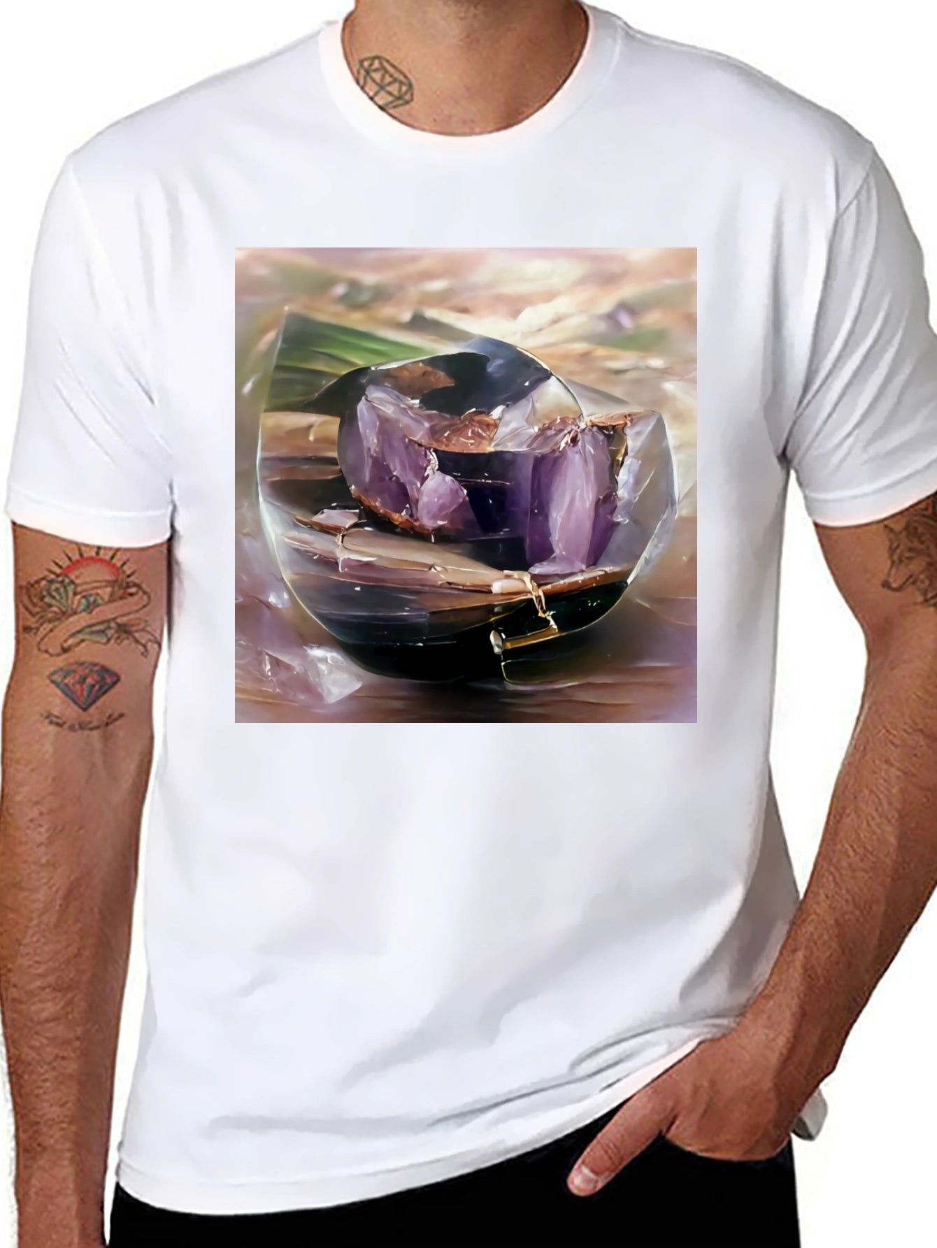 Amethyst Geode T-Shirt - Unique Crystal Design Tee