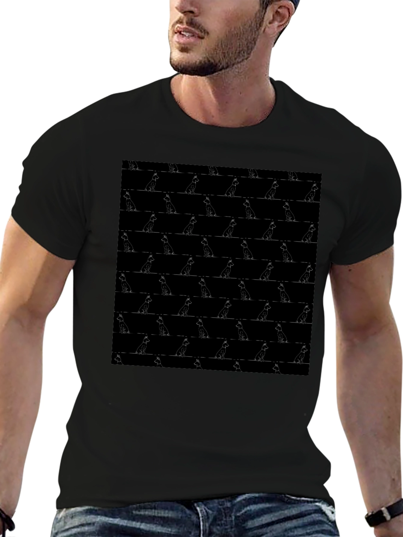 Patterned Dog T-Shirt - Stylish Casual Wear