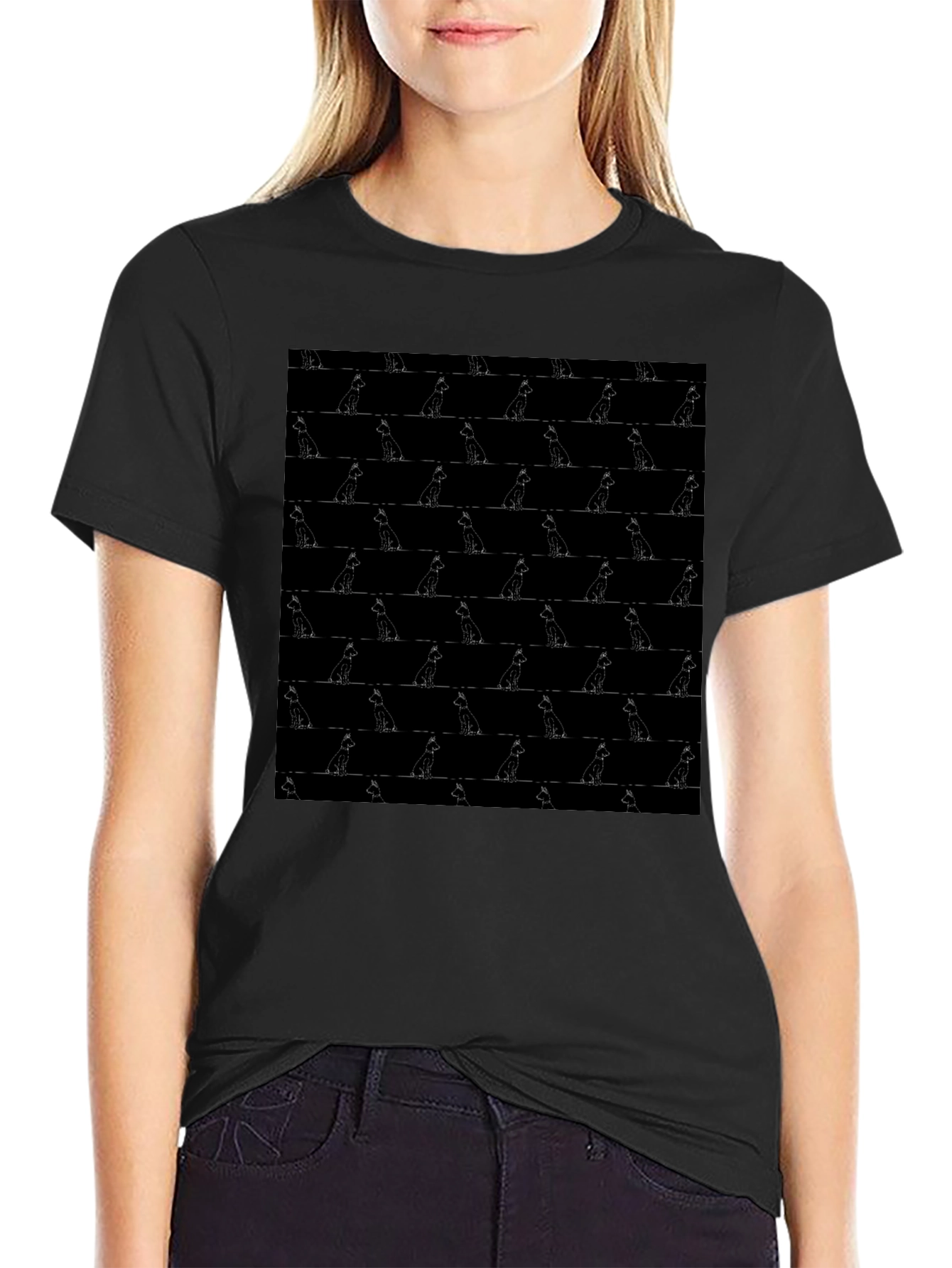 Patterned Dog T-Shirt - Stylish Casual Wear