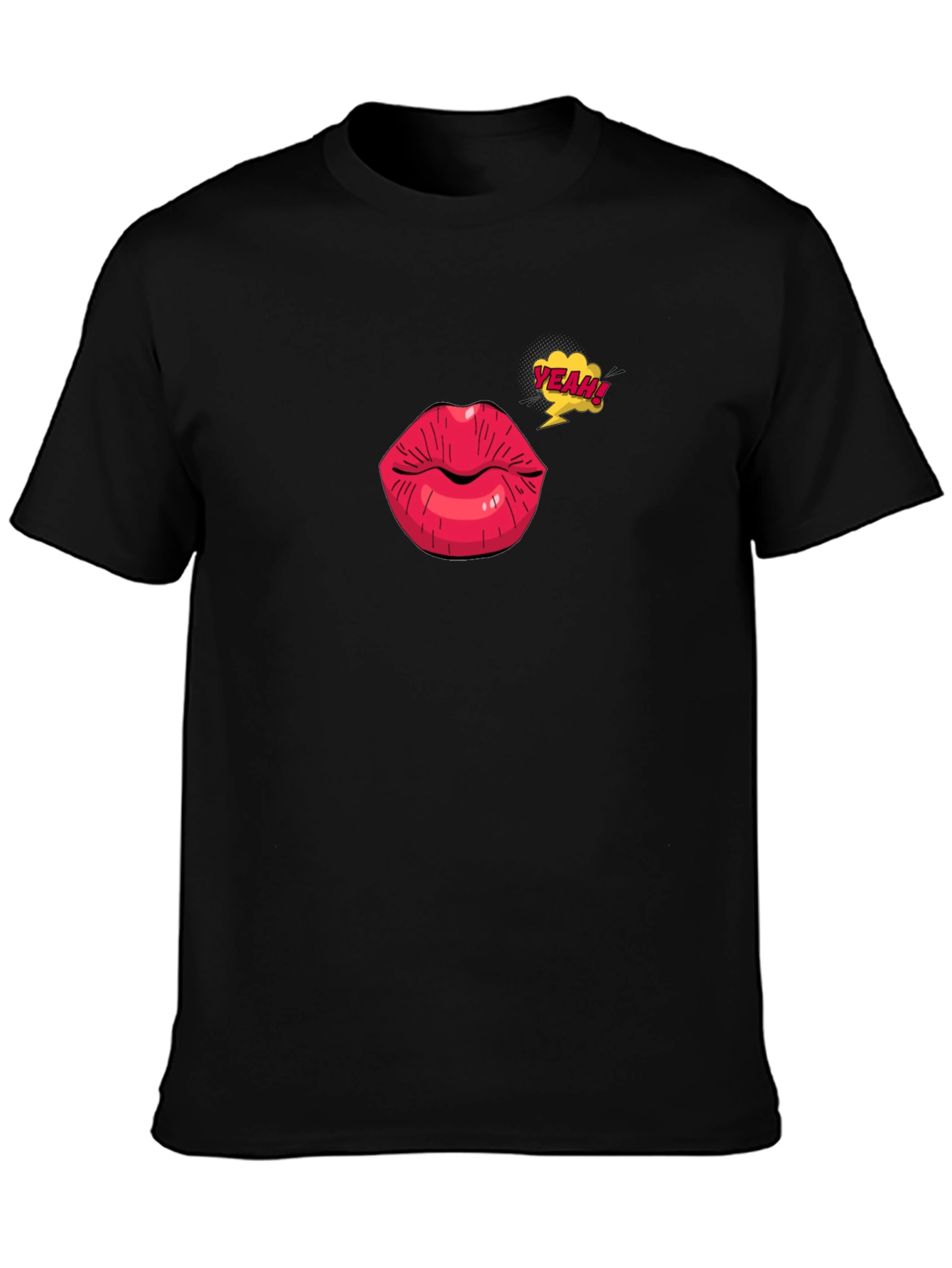 Yeah Lips Graphic Tee - Stylish Comfort