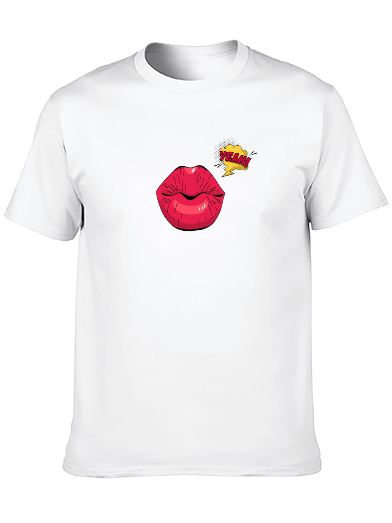 Yeah Lips Graphic Tee - Stylish Comfort