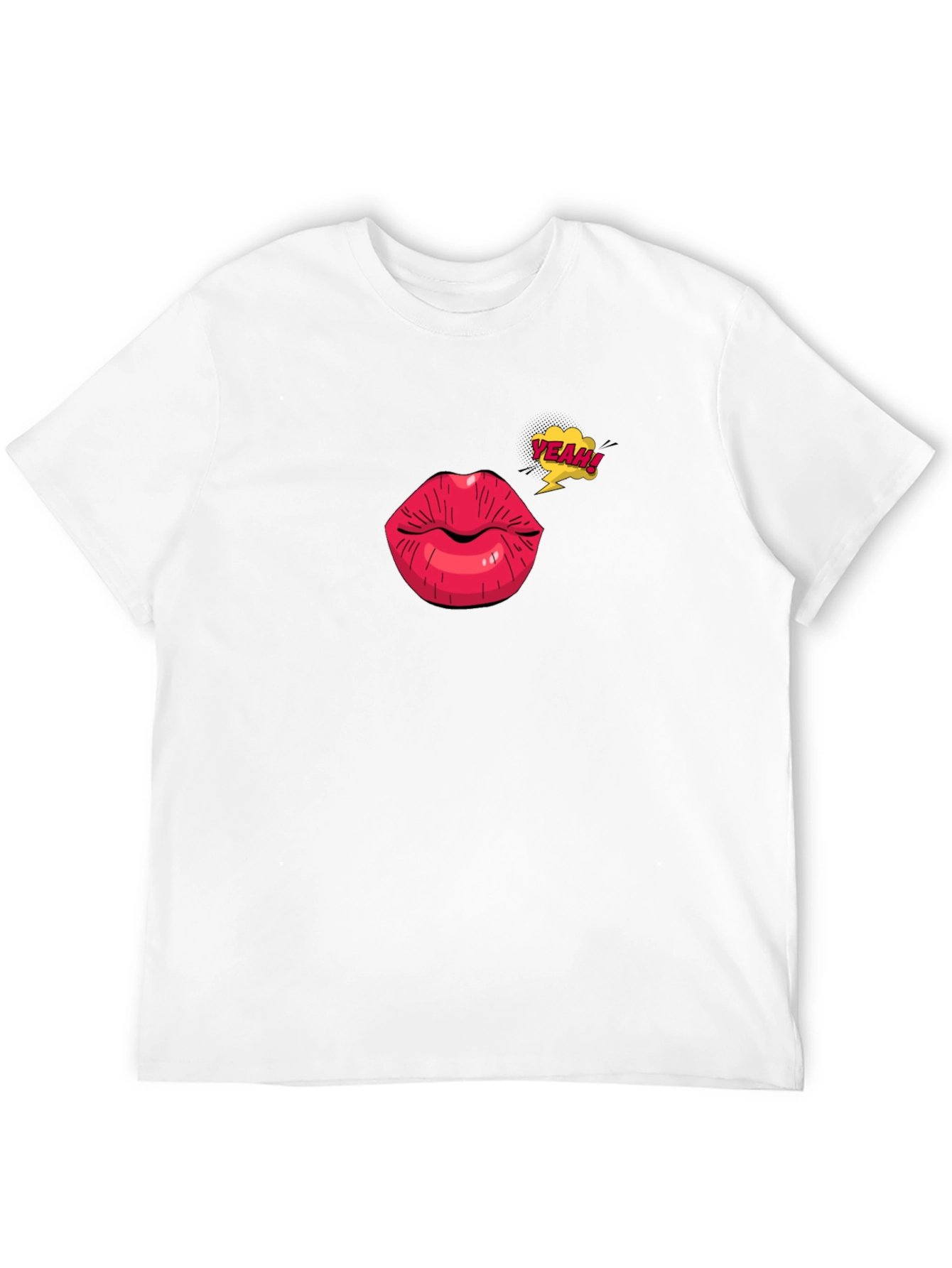 Yeah Lips Graphic Tee - Stylish Comfort