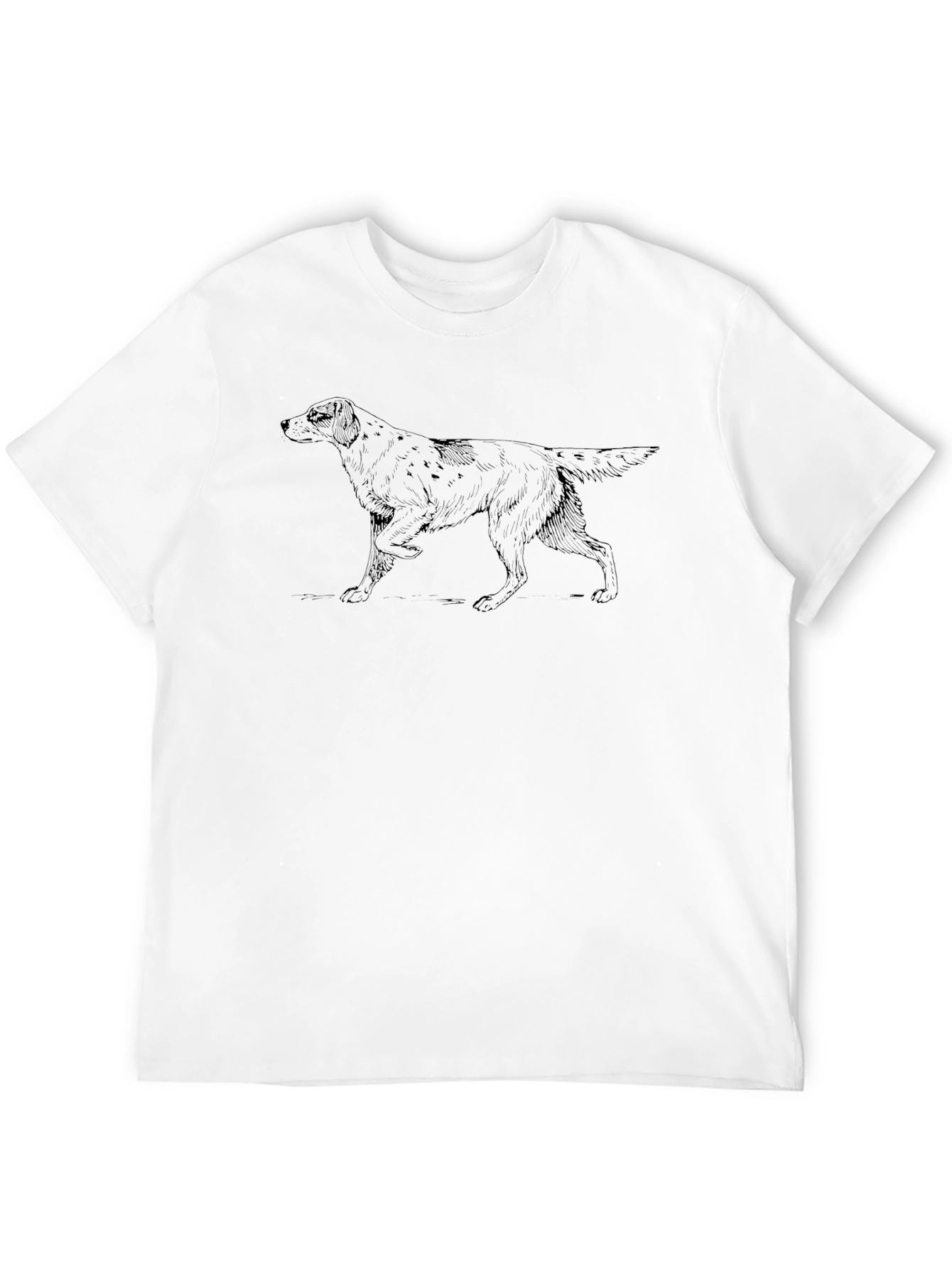 Dog Sketch Black T-Shirt - Mens Graphic Tee