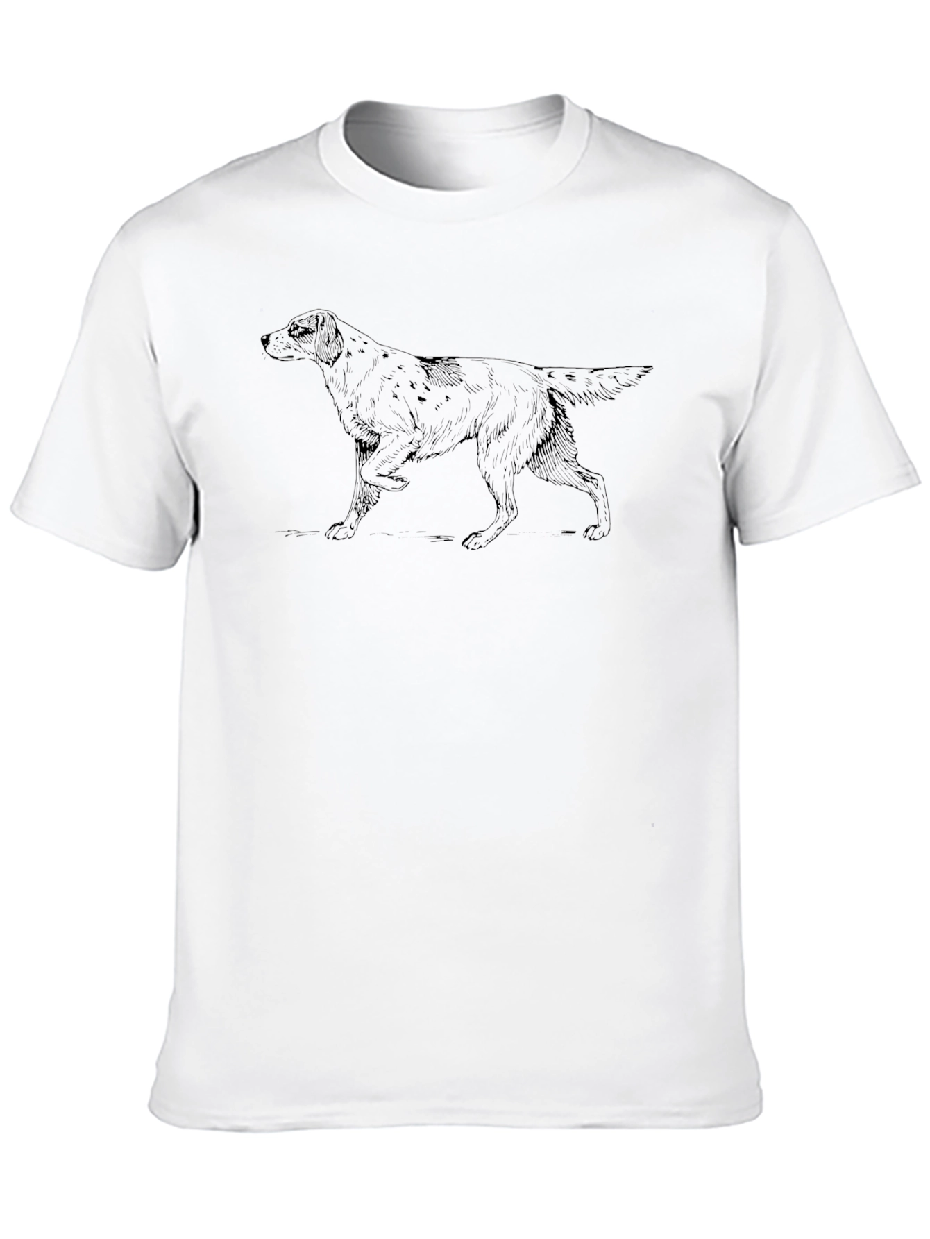 Dog Sketch Black T-Shirt - Mens Graphic Tee
