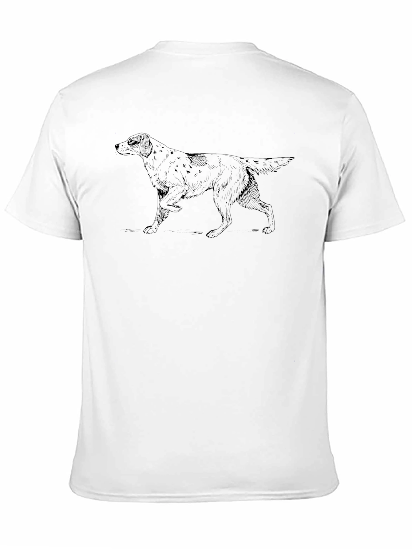 Dog Sketch Black T-Shirt - Mens Graphic Tee