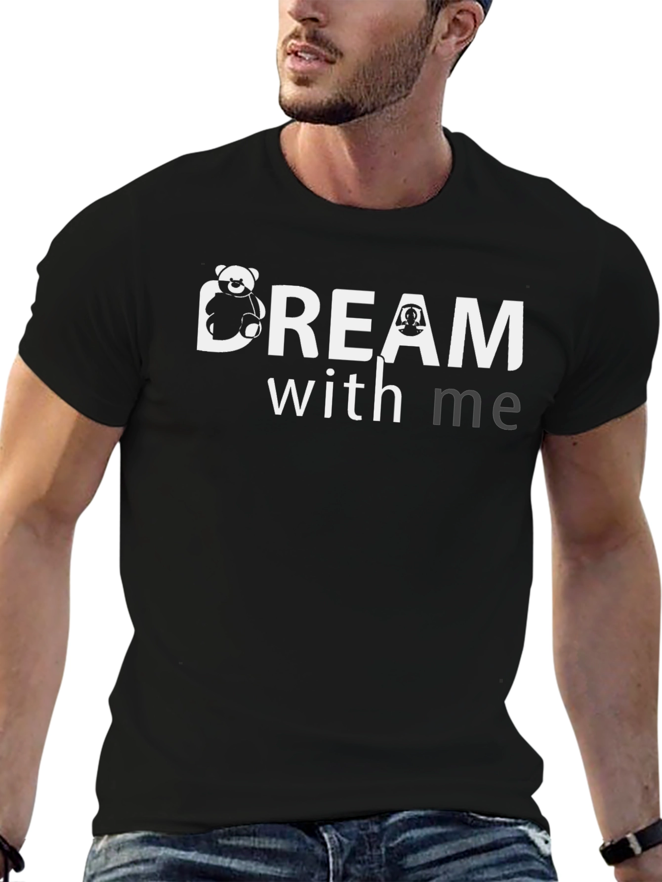 Dream With Me Black Graphic Tee