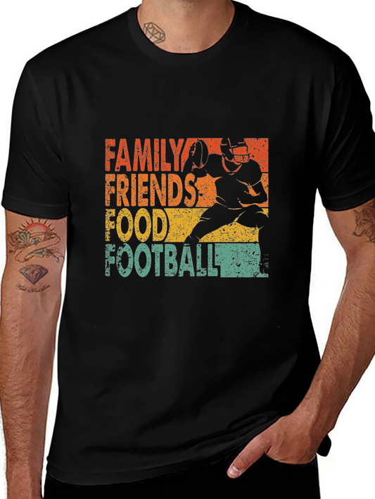 Family Friends Food Football T-Shirt