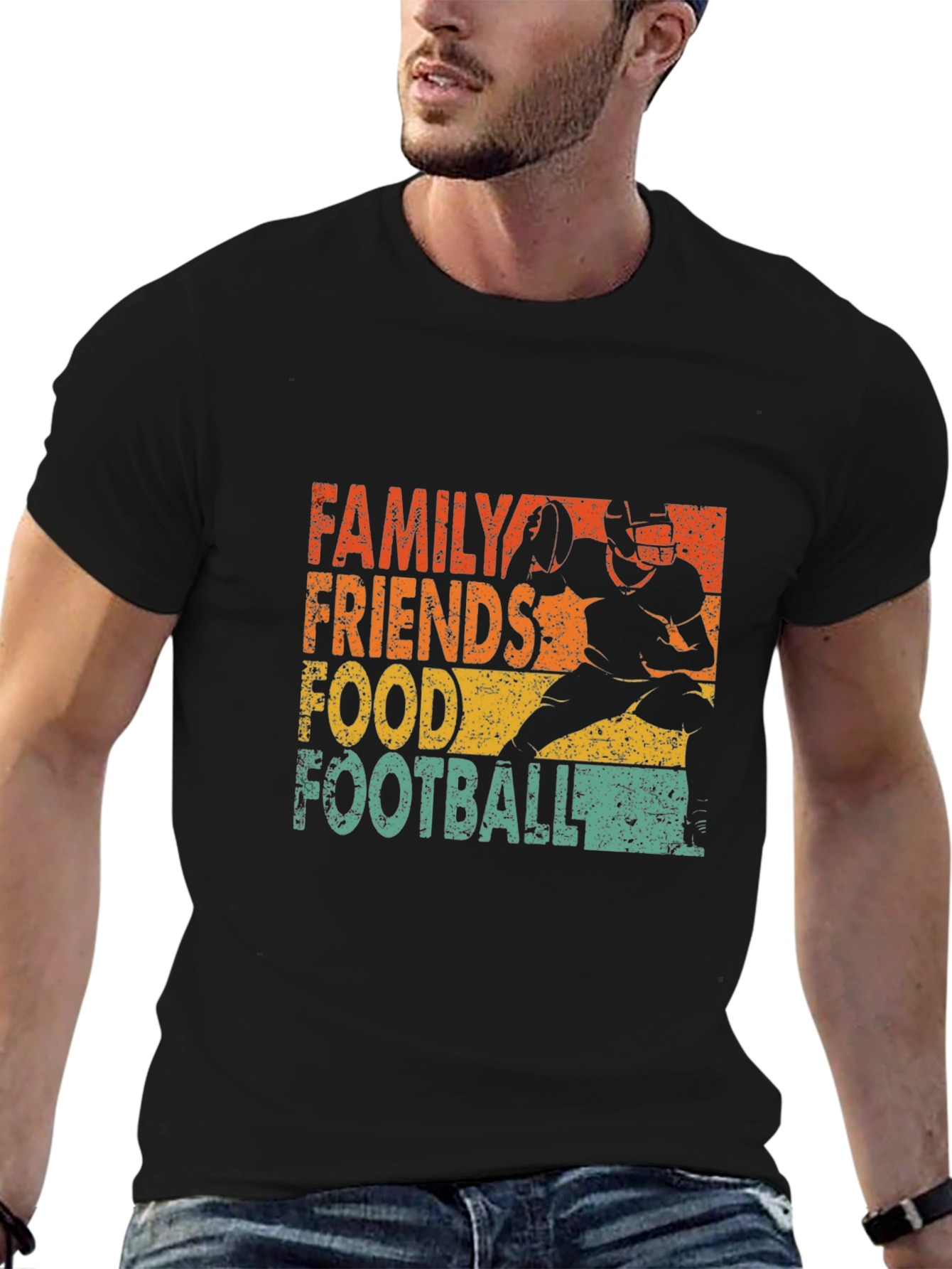 Family Friends Food Football T-Shirt
