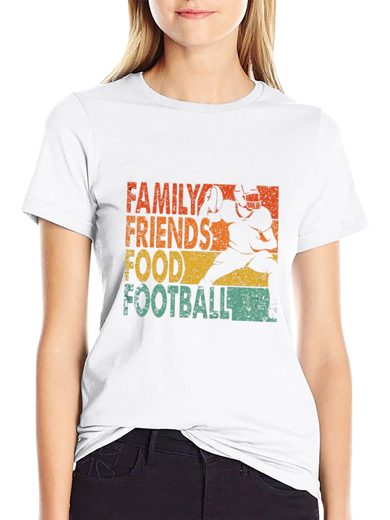 Family Friends Food Football T-Shirt