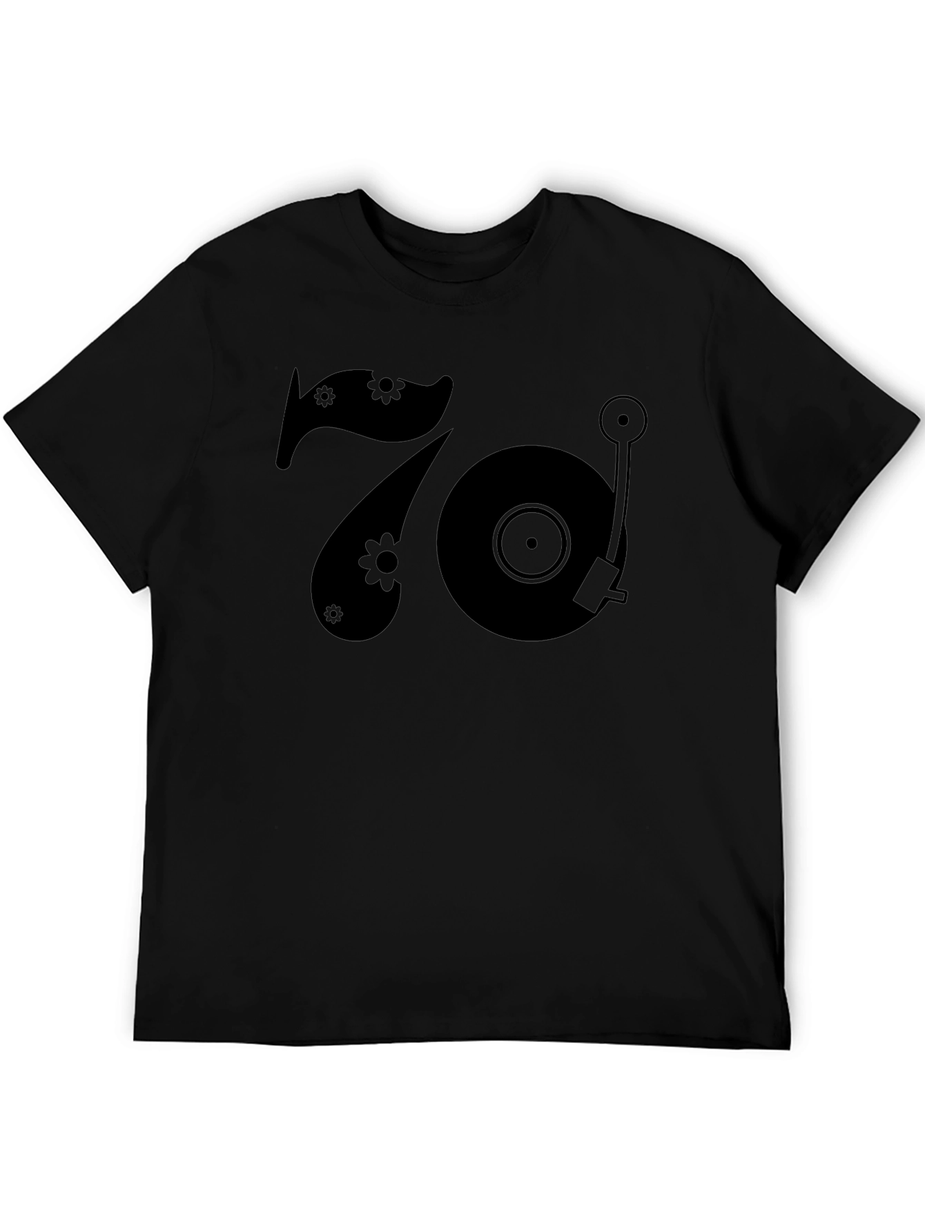 Retro 70s Style Turntable Graphic T-Shirt