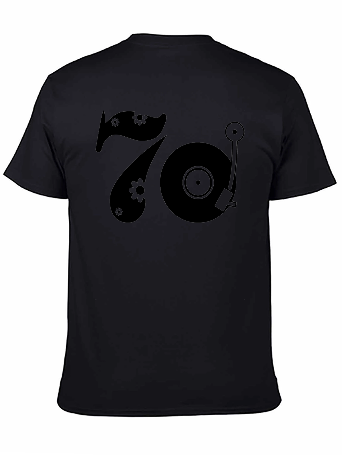 Retro 70s Style Turntable Graphic T-Shirt