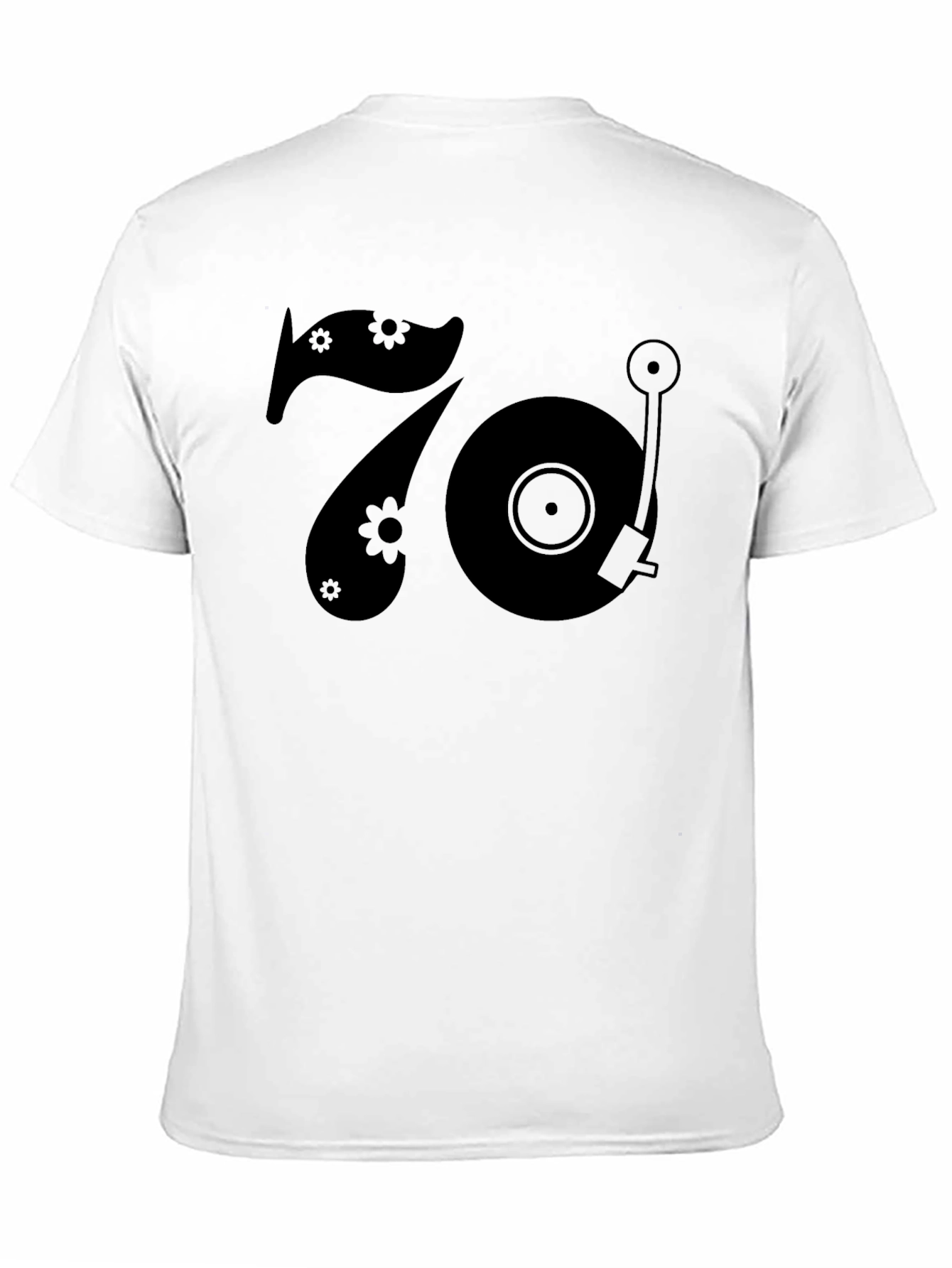 Retro 70s Style Turntable Graphic T-Shirt