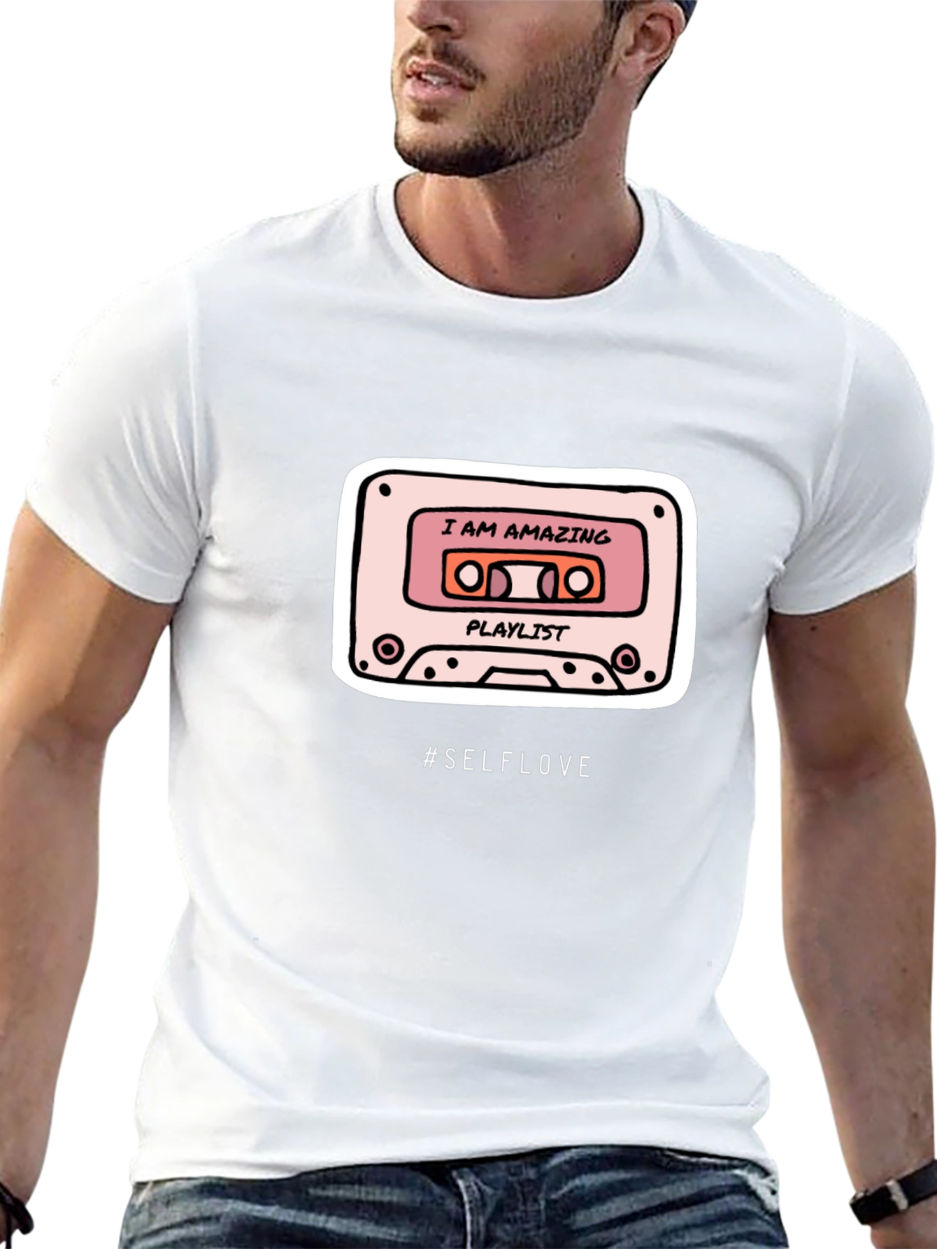 I AM AMAZING Cassette Tape Black T-Shirt
