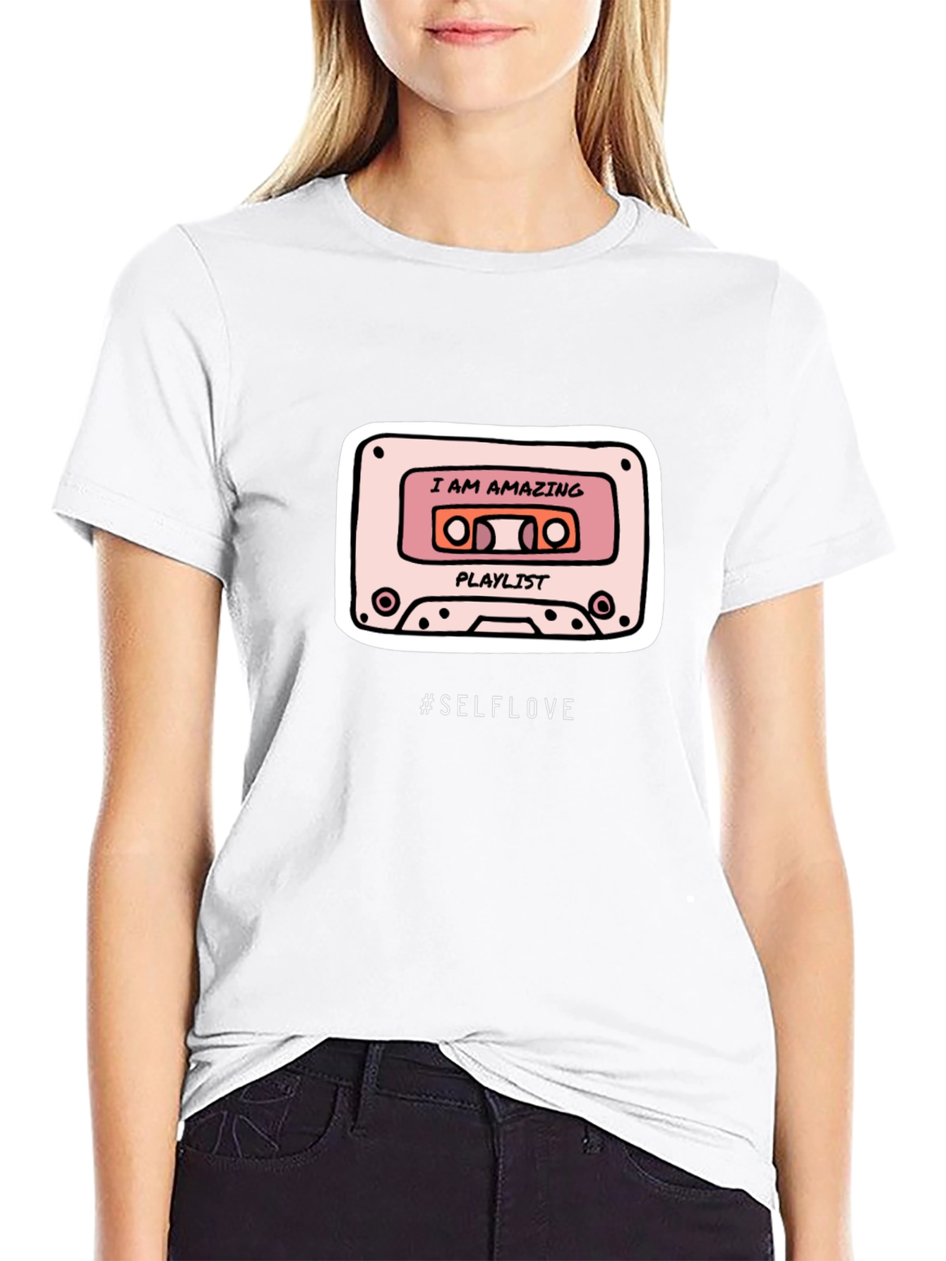 I AM AMAZING Cassette Tape Black T-Shirt