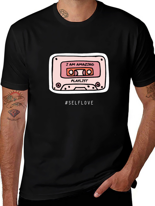 I AM AMAZING Cassette Tape Black T-Shirt