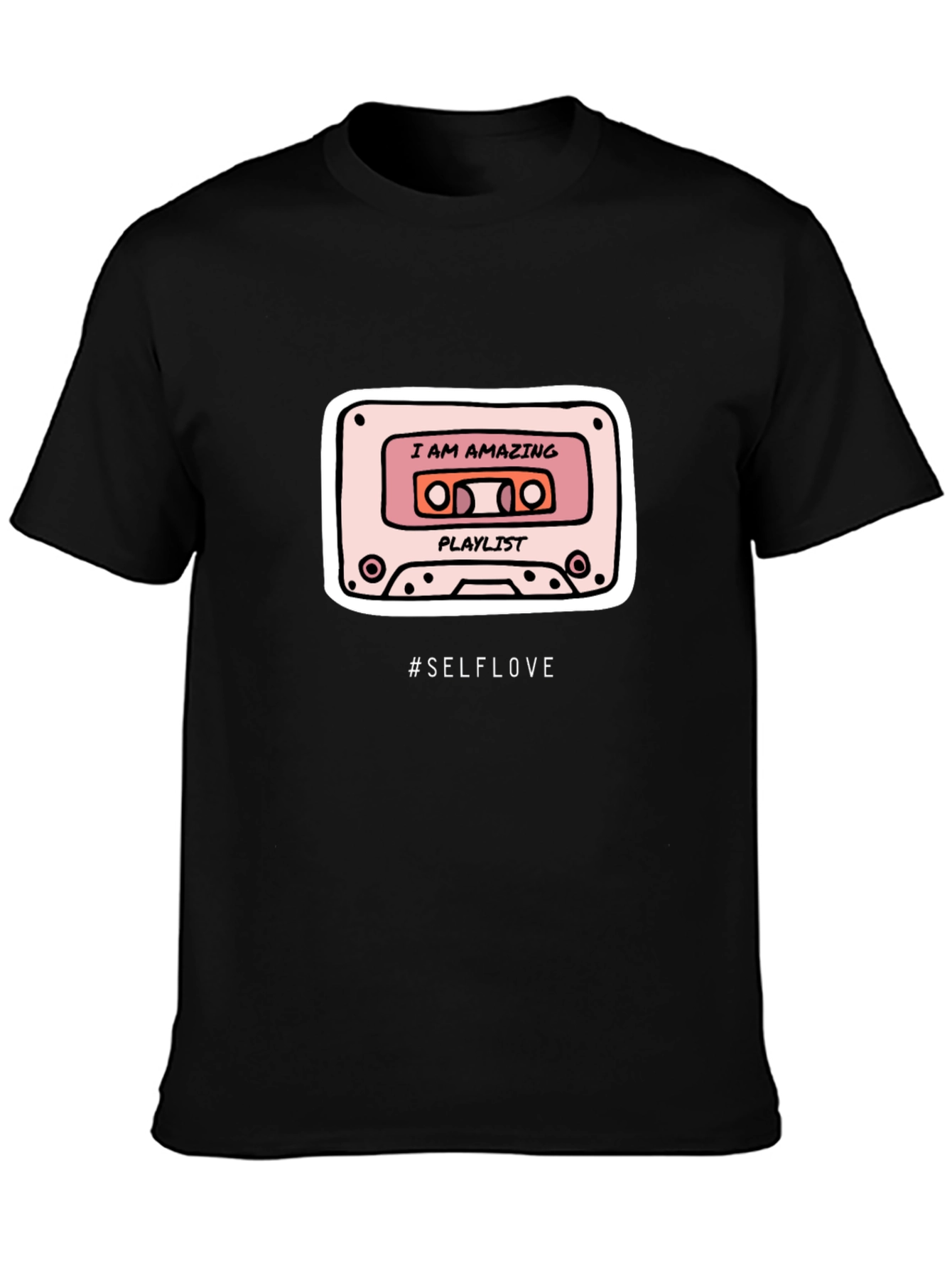 I AM AMAZING Cassette Tape Black T-Shirt