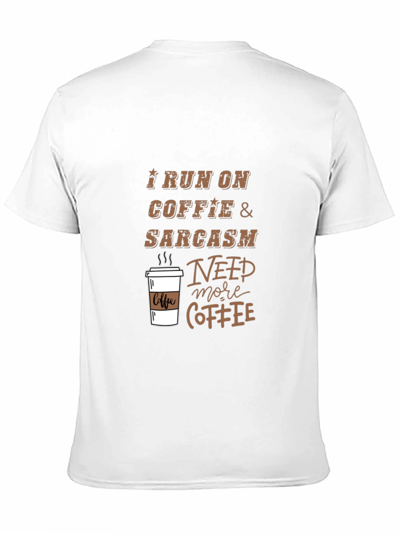 Coffee & Sarcasm Graphic Tee - Mens Black T-Shirt