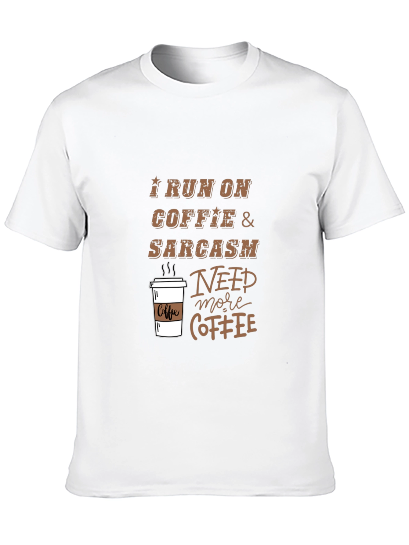 Coffee & Sarcasm Graphic Tee - Mens Black T-Shirt