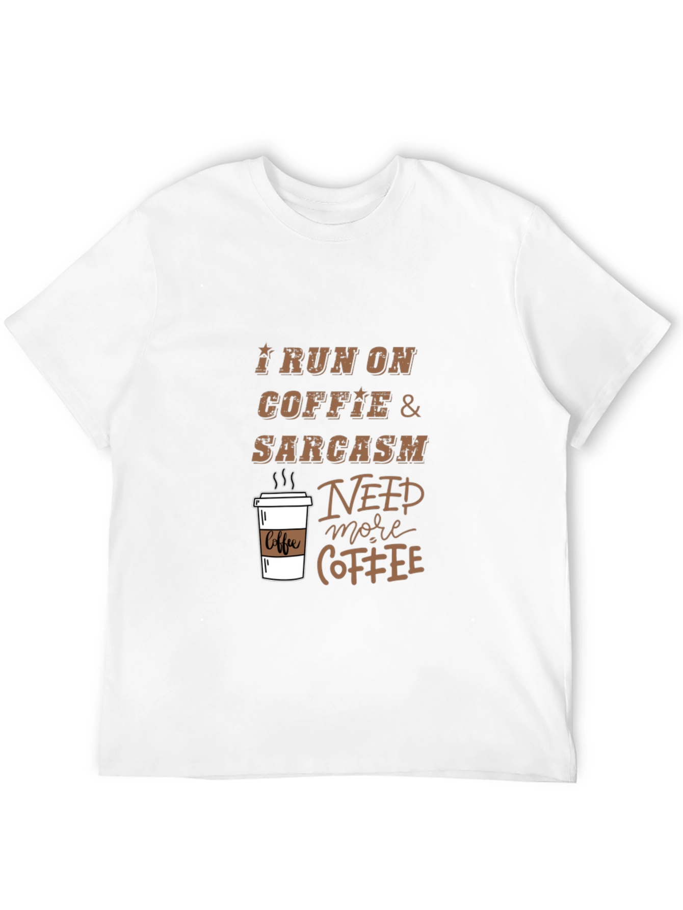 Coffee & Sarcasm Graphic Tee - Mens Black T-Shirt