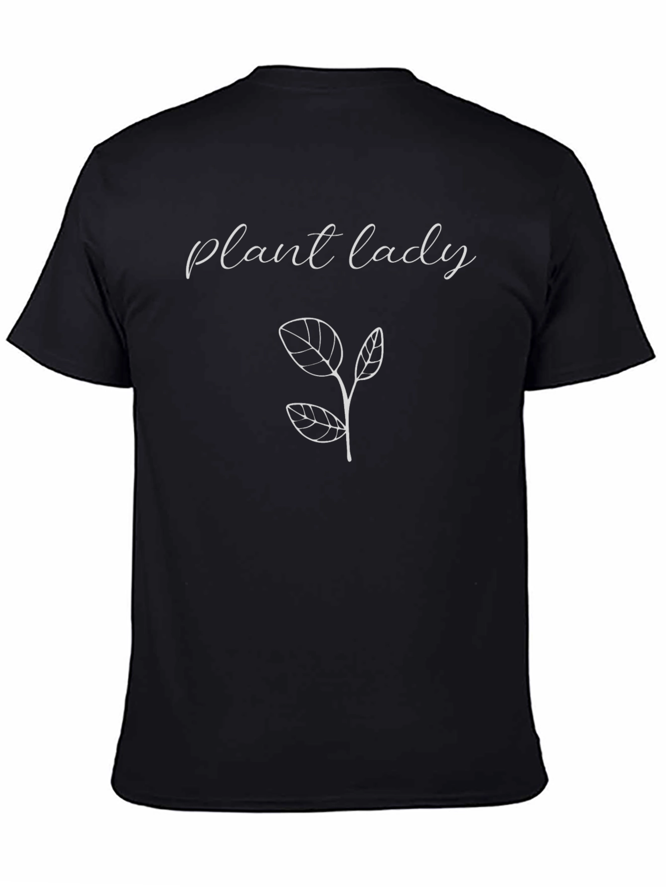 Plant Lady Graphic Tee - Black Cotton T-Shirt
