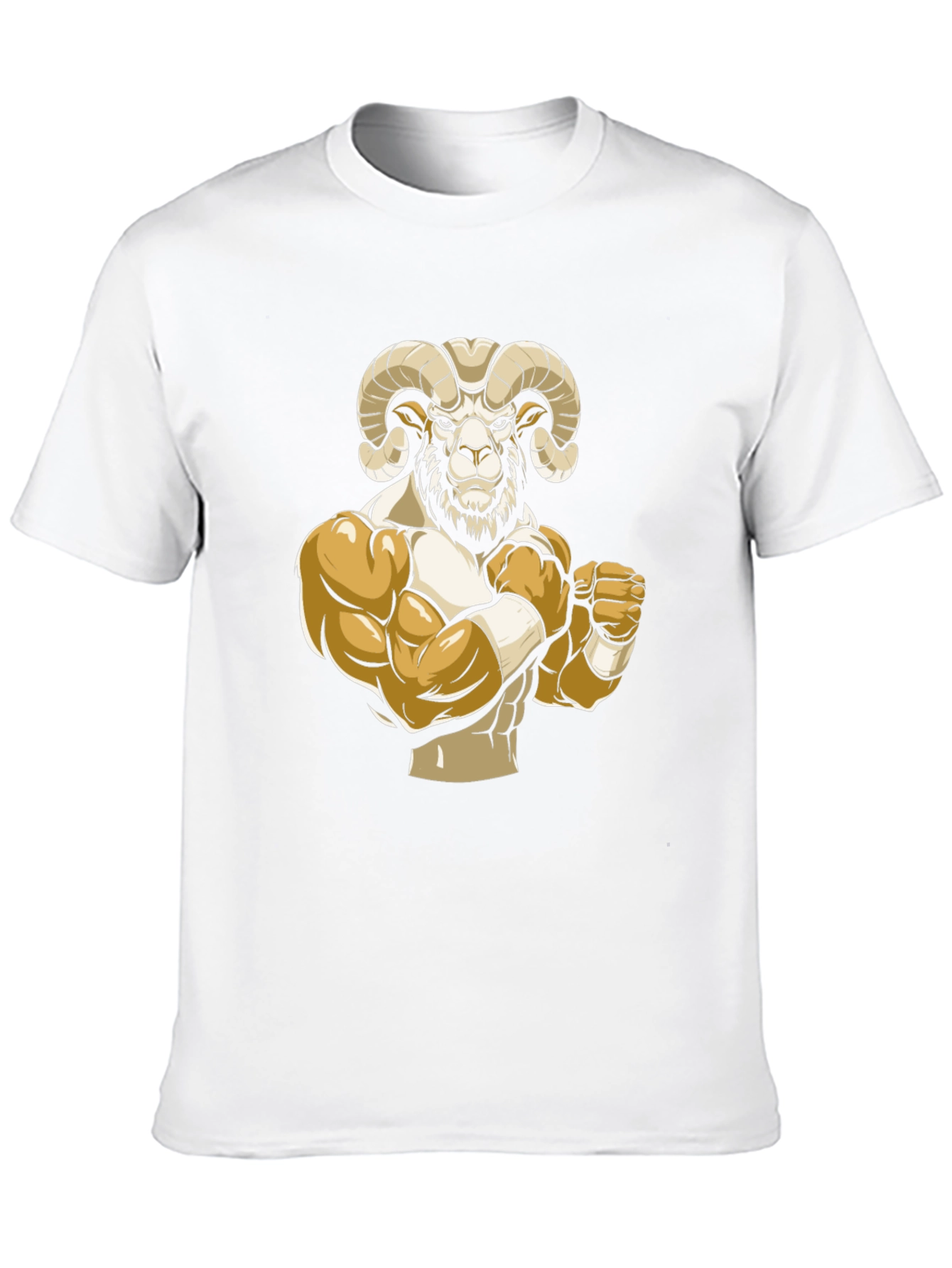 Black T-Shirt with Ram Mascot Graphic