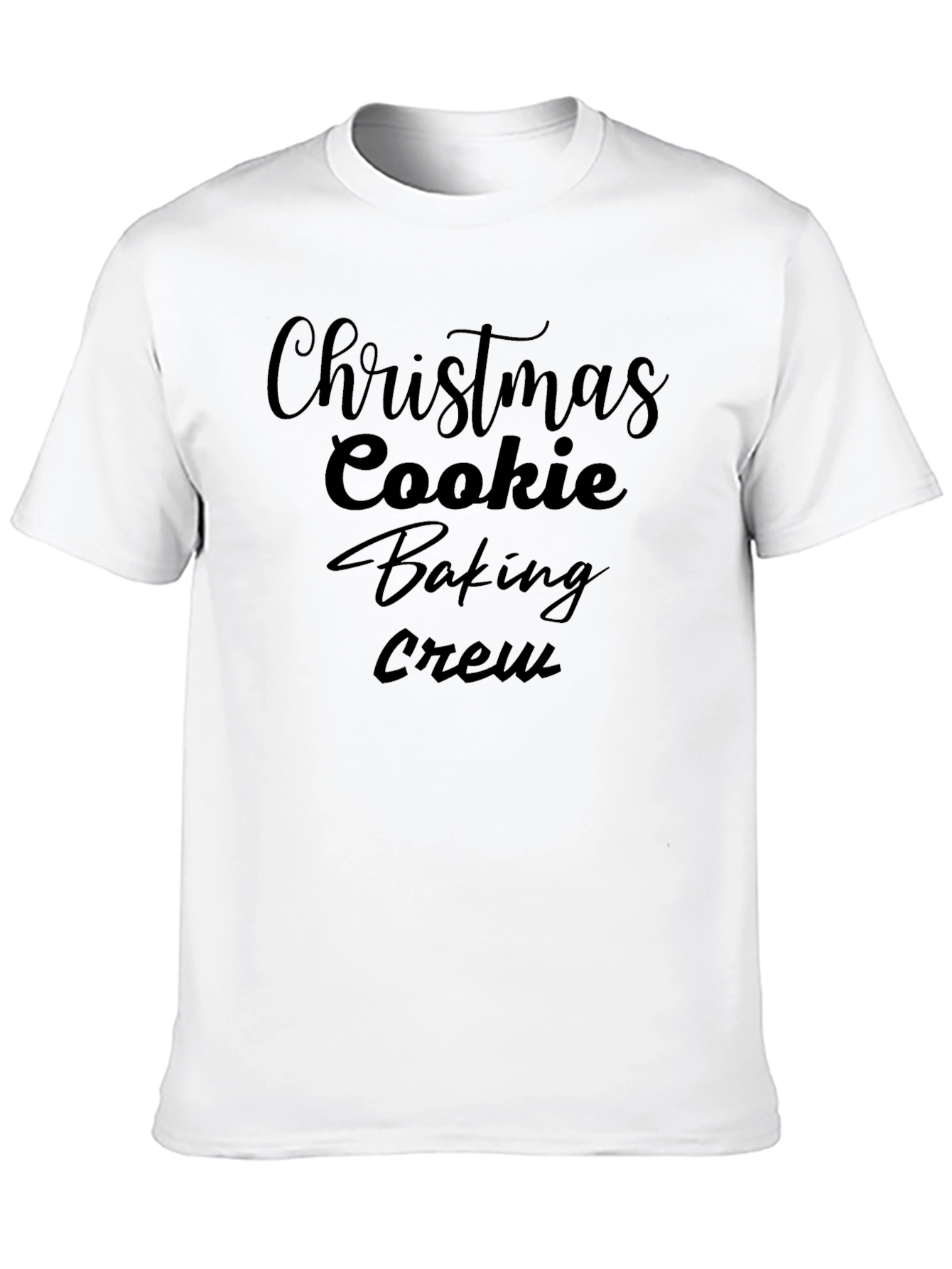Christmas Cookie Baking Crew Black T-Shirt